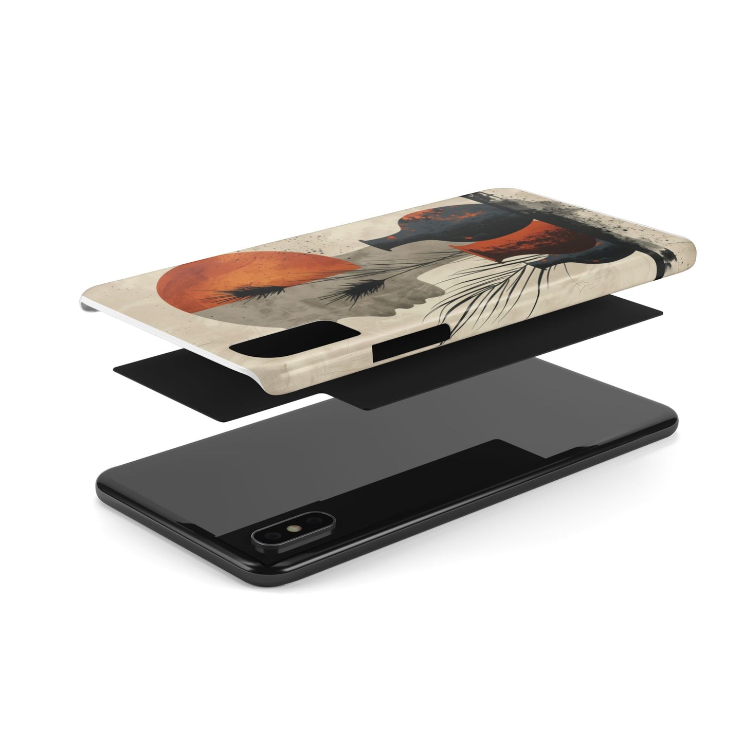 Artistic Slim Phone Case with Vintage Vase Design