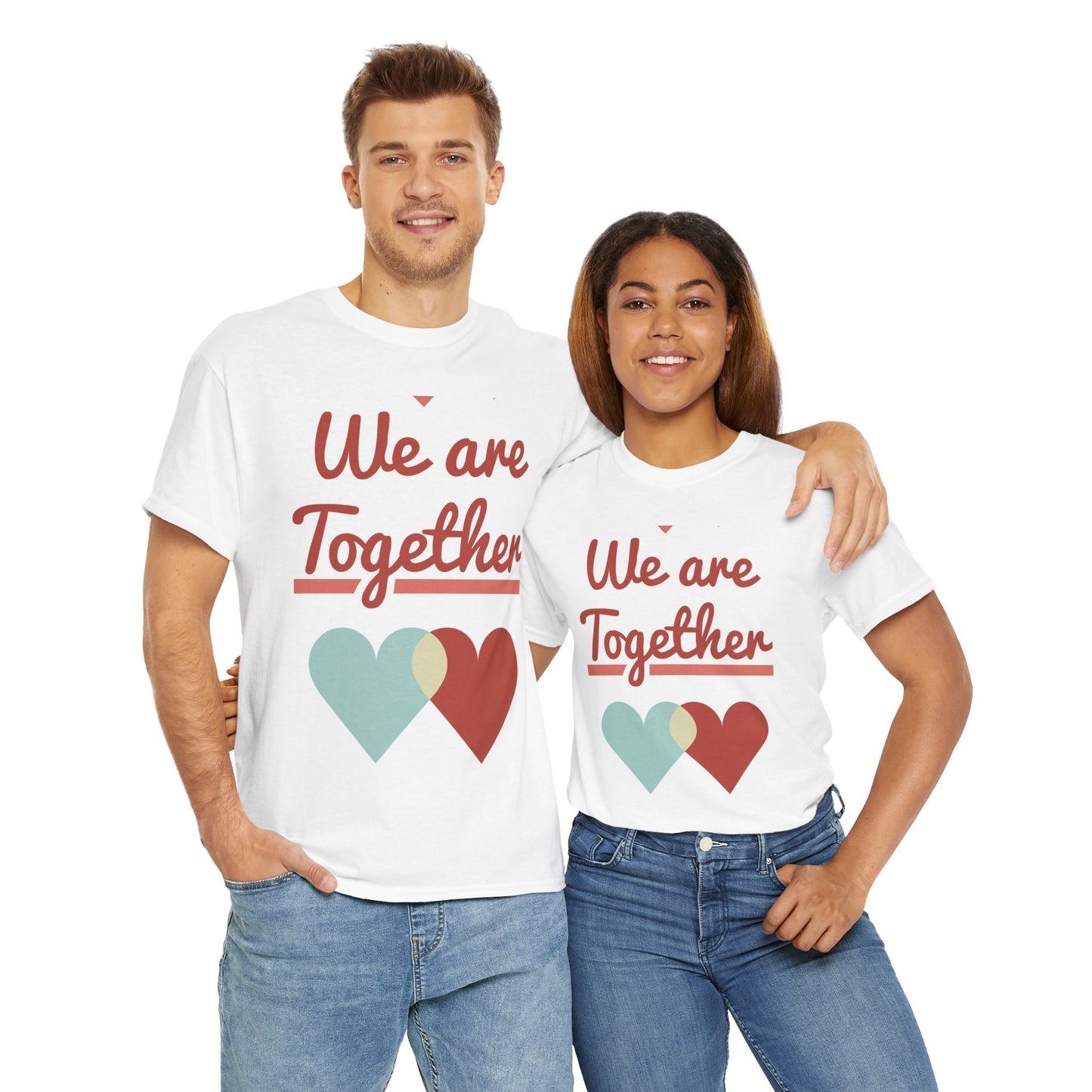 Love Connection Unisex Heavy Cotton Tee - 'We are Together' Design