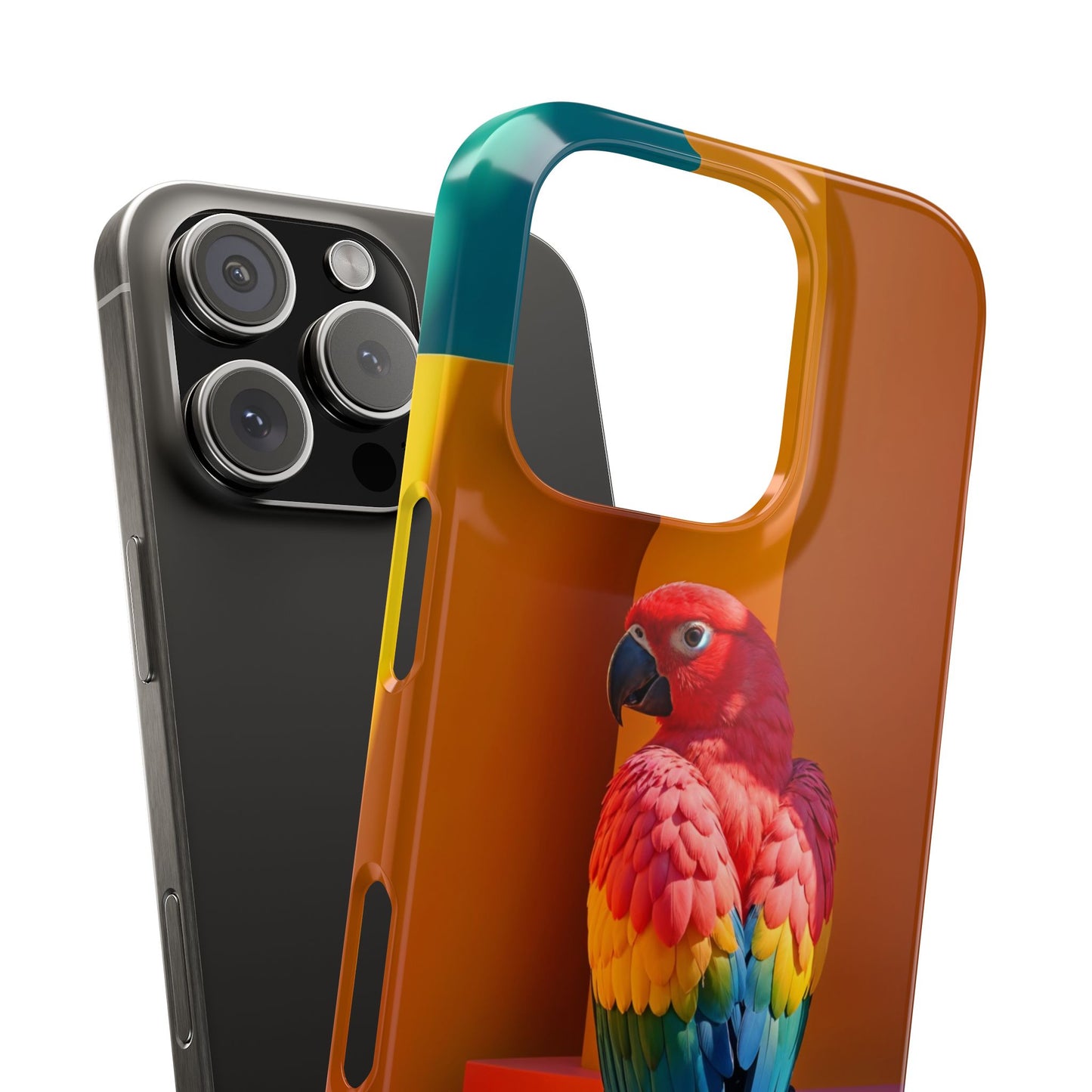 Vibrant Parrot Slim Phone Case - Colorful Tropical Design for Nature Lovers