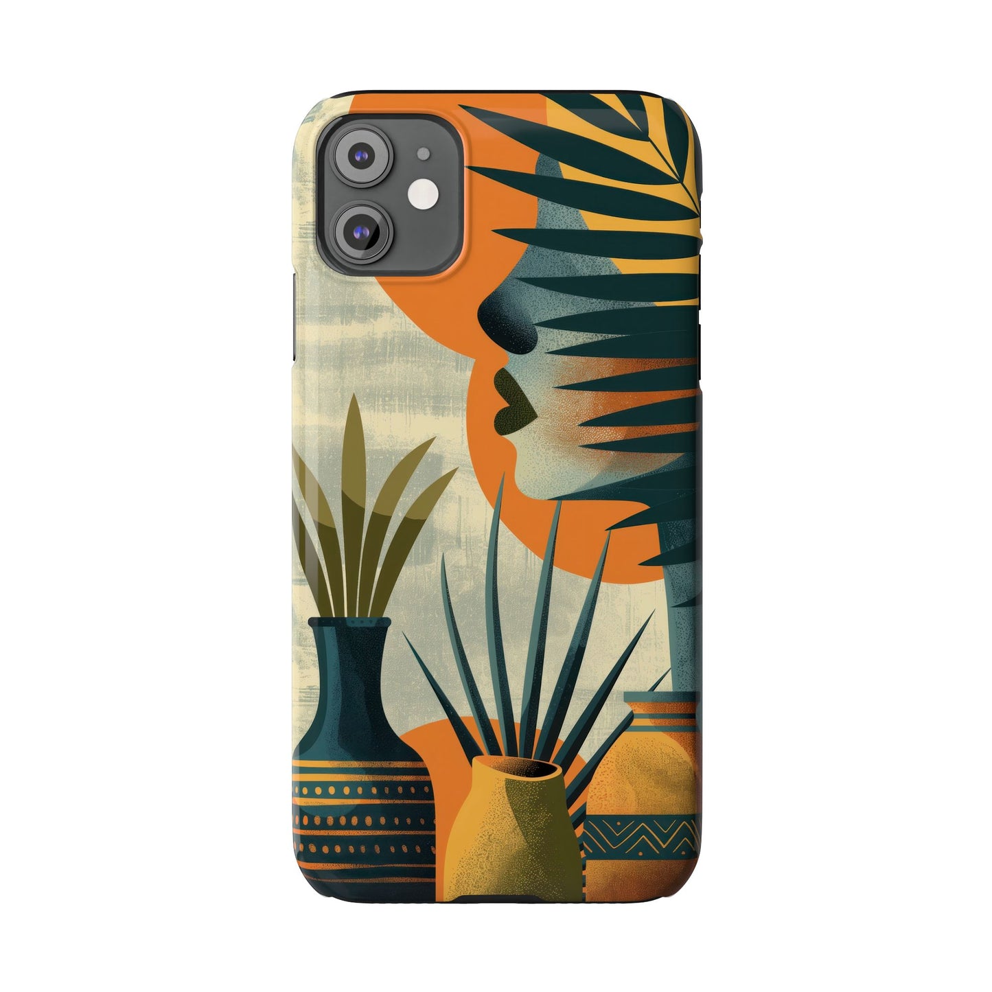 Botanical Art Slim Phone Case - Vintage Women & Nature Design