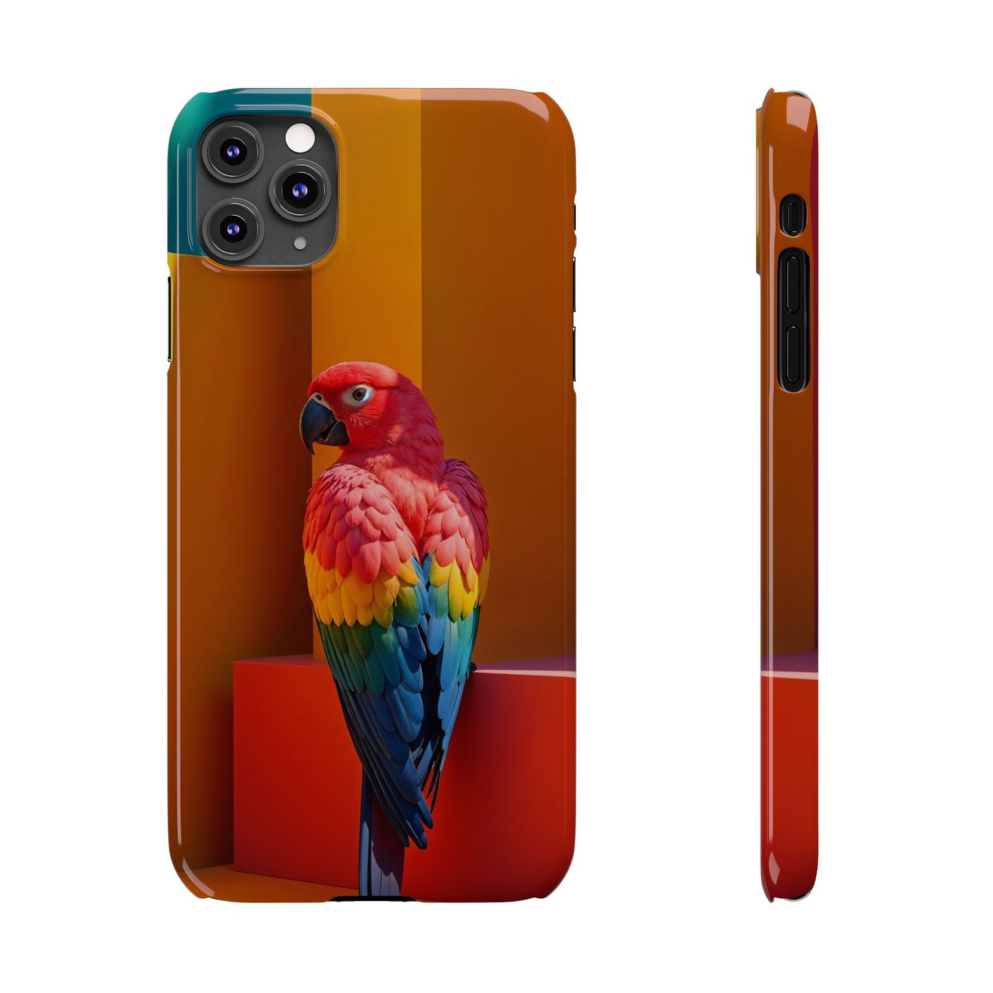 Vibrant Parrot Slim Phone Case - Colorful Tropical Design for Nature Lovers