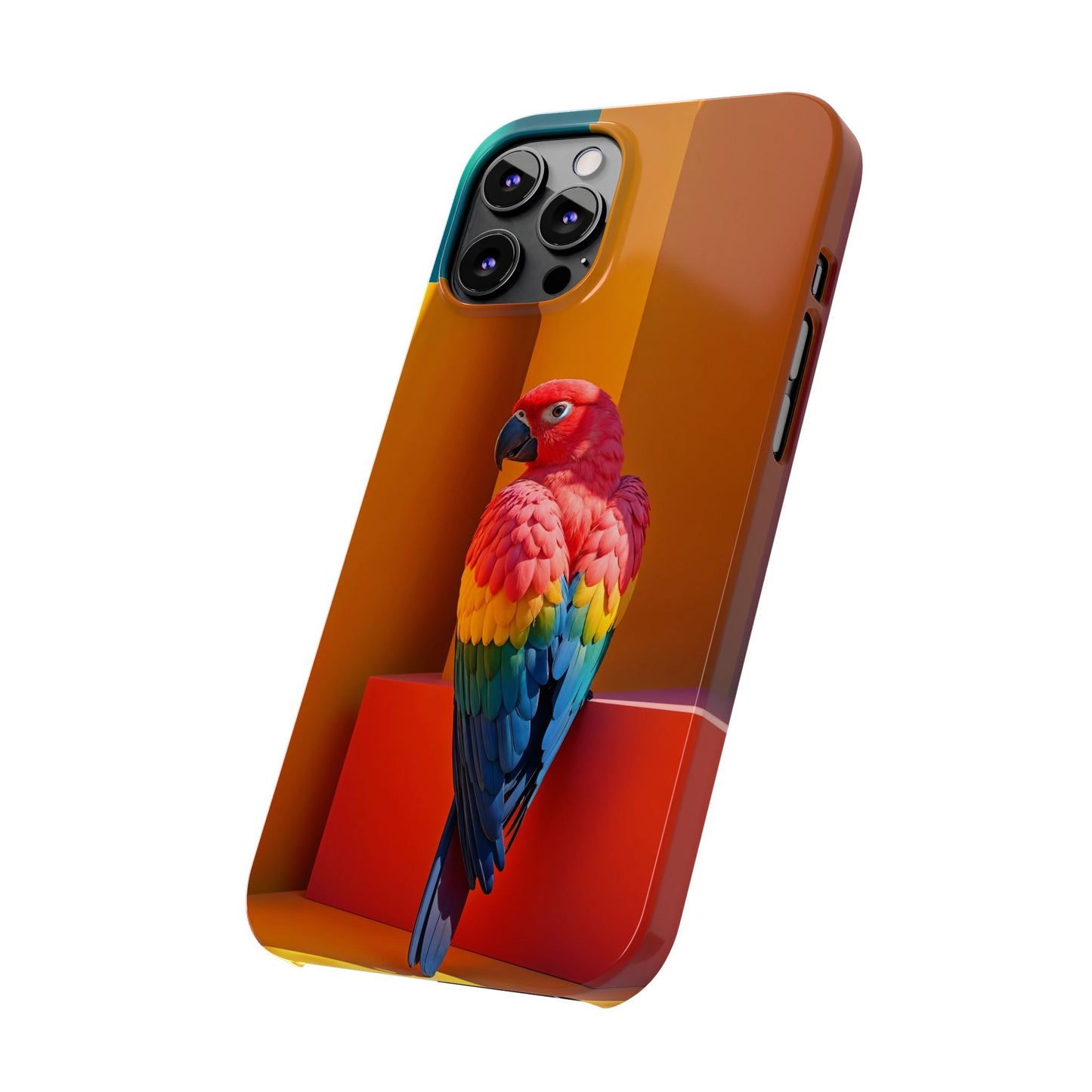 Vibrant Parrot Slim Phone Case - Colorful Tropical Design for Nature Lovers