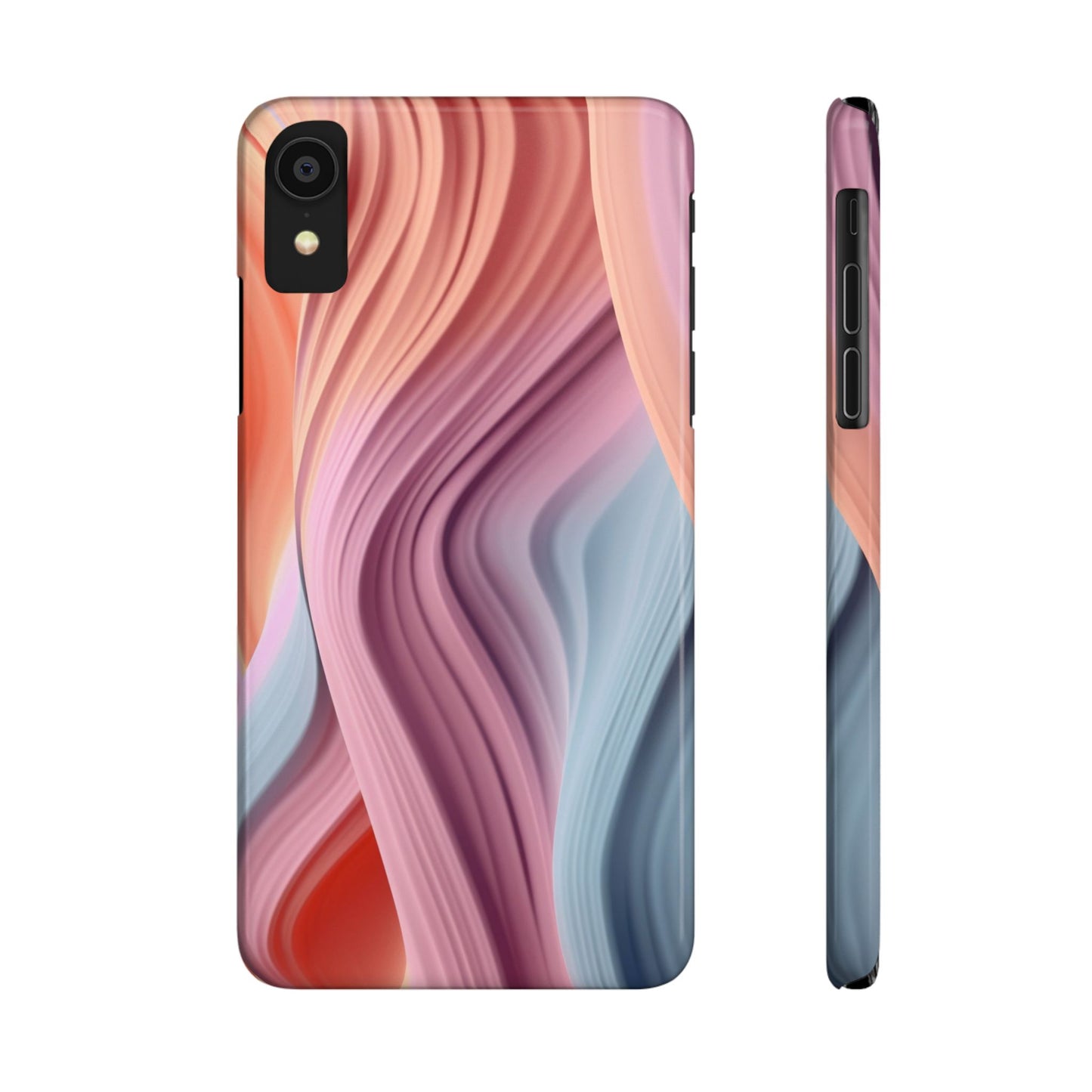 Stylish Slim Phone Cases with Wave Patterns - Perfect Gift for Art Lovers