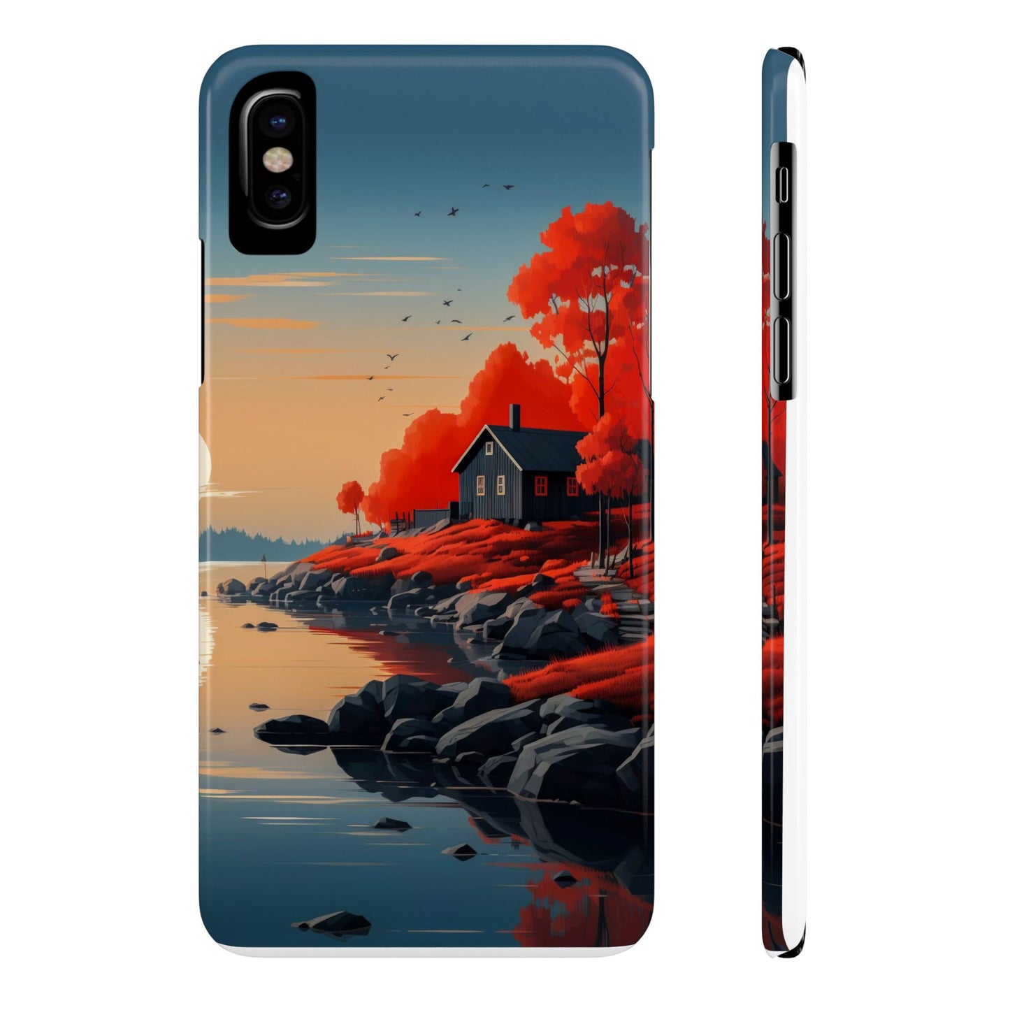 Nature-Inspired Slim Phone Cases - Autumn Landscape Design