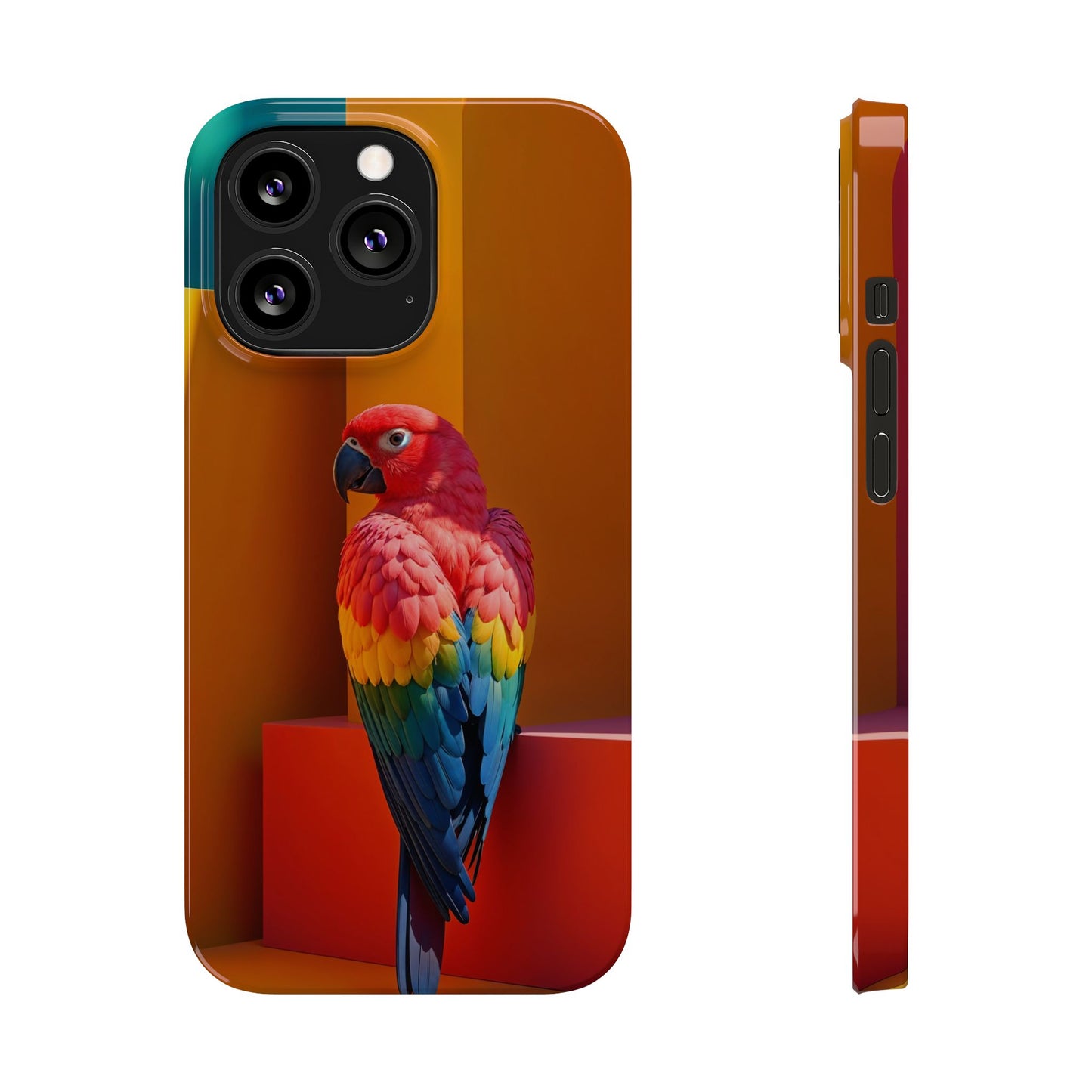 Vibrant Parrot Slim Phone Case - Colorful Tropical Design for Nature Lovers