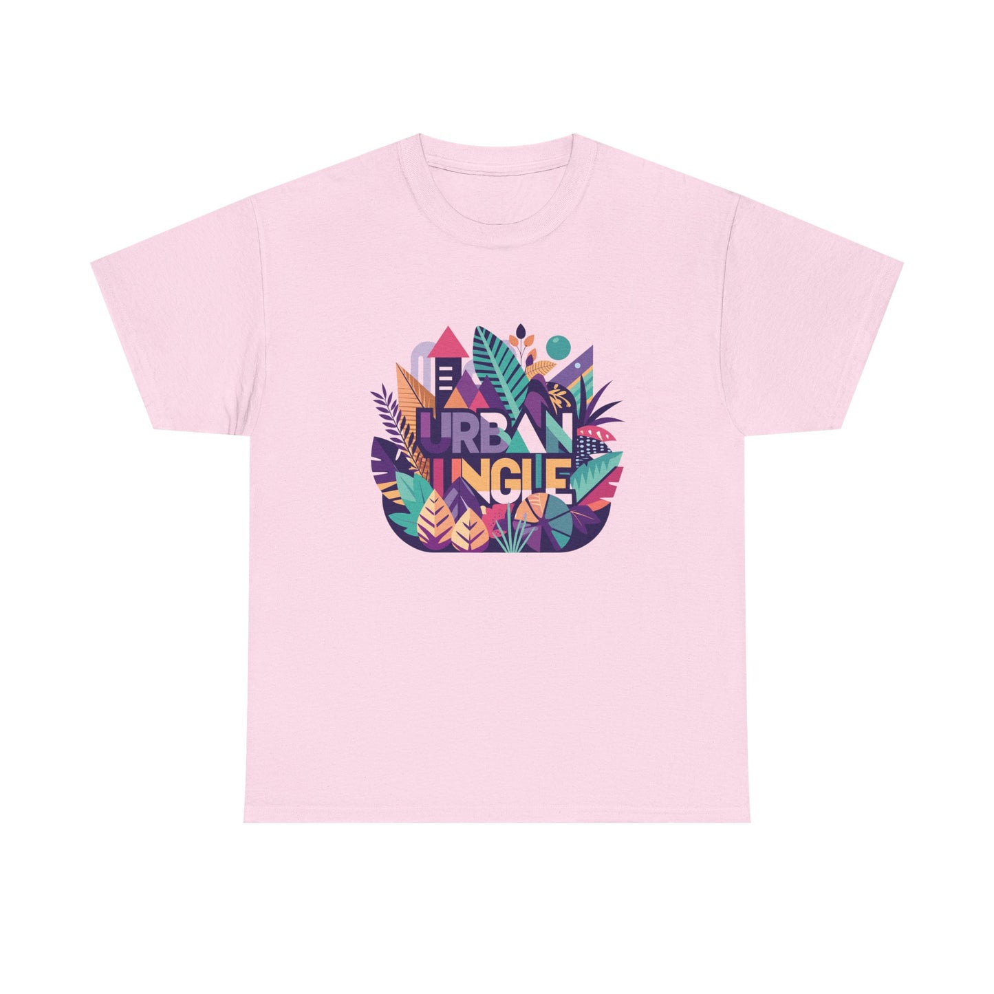 Urban Jungle Unisex Heavy Cotton Tee - Vibrant Tropical Design