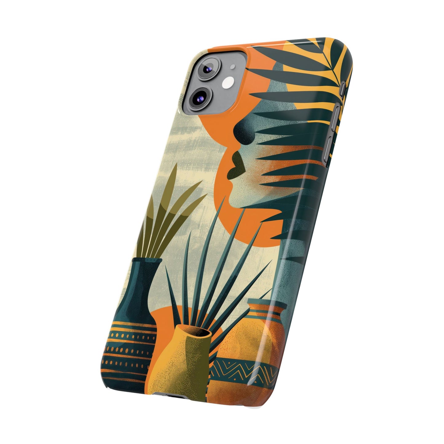 Botanical Art Slim Phone Case - Vintage Women & Nature Design