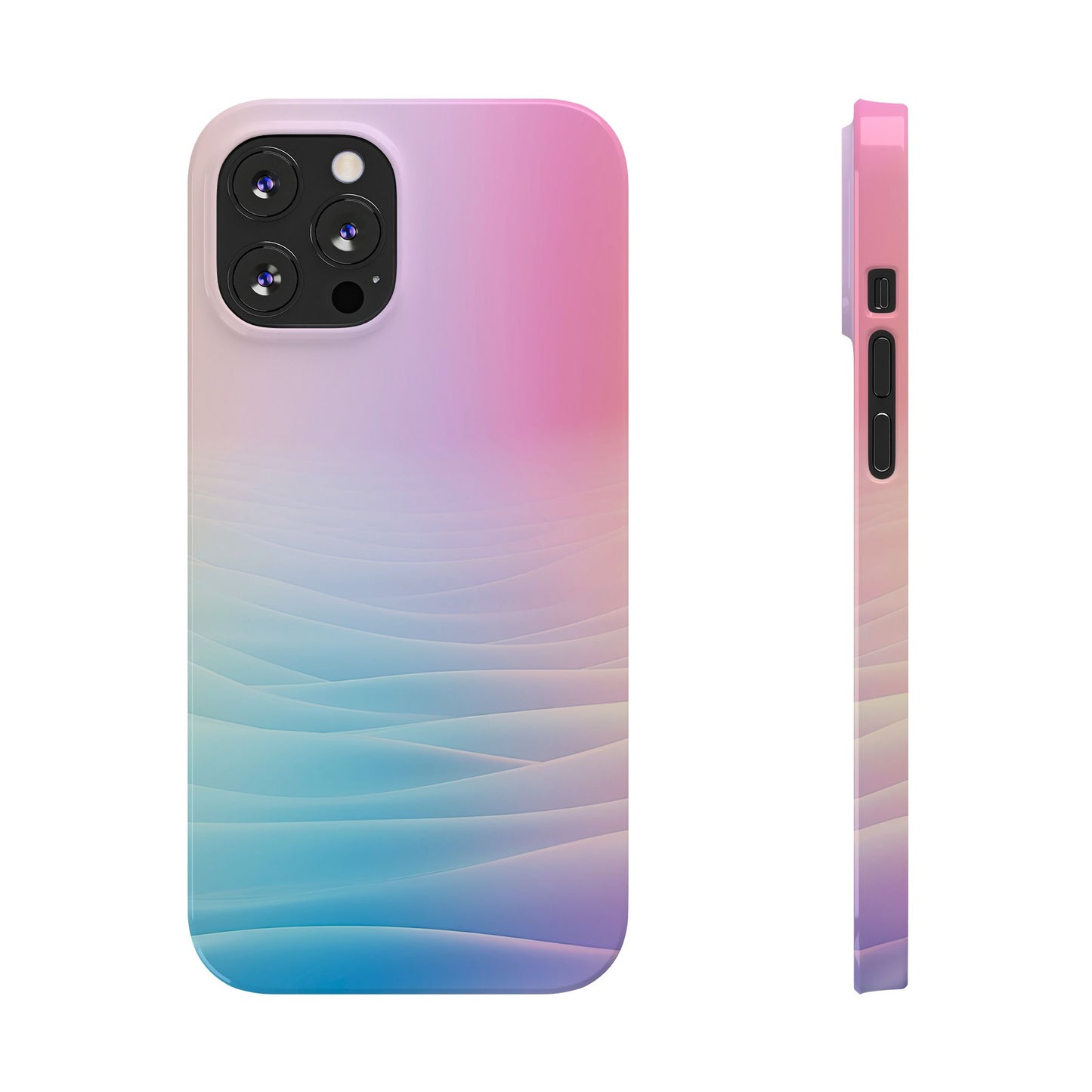 Pastel Waves Slim Phone Case - Soft Gradient Design for Trendy Protection