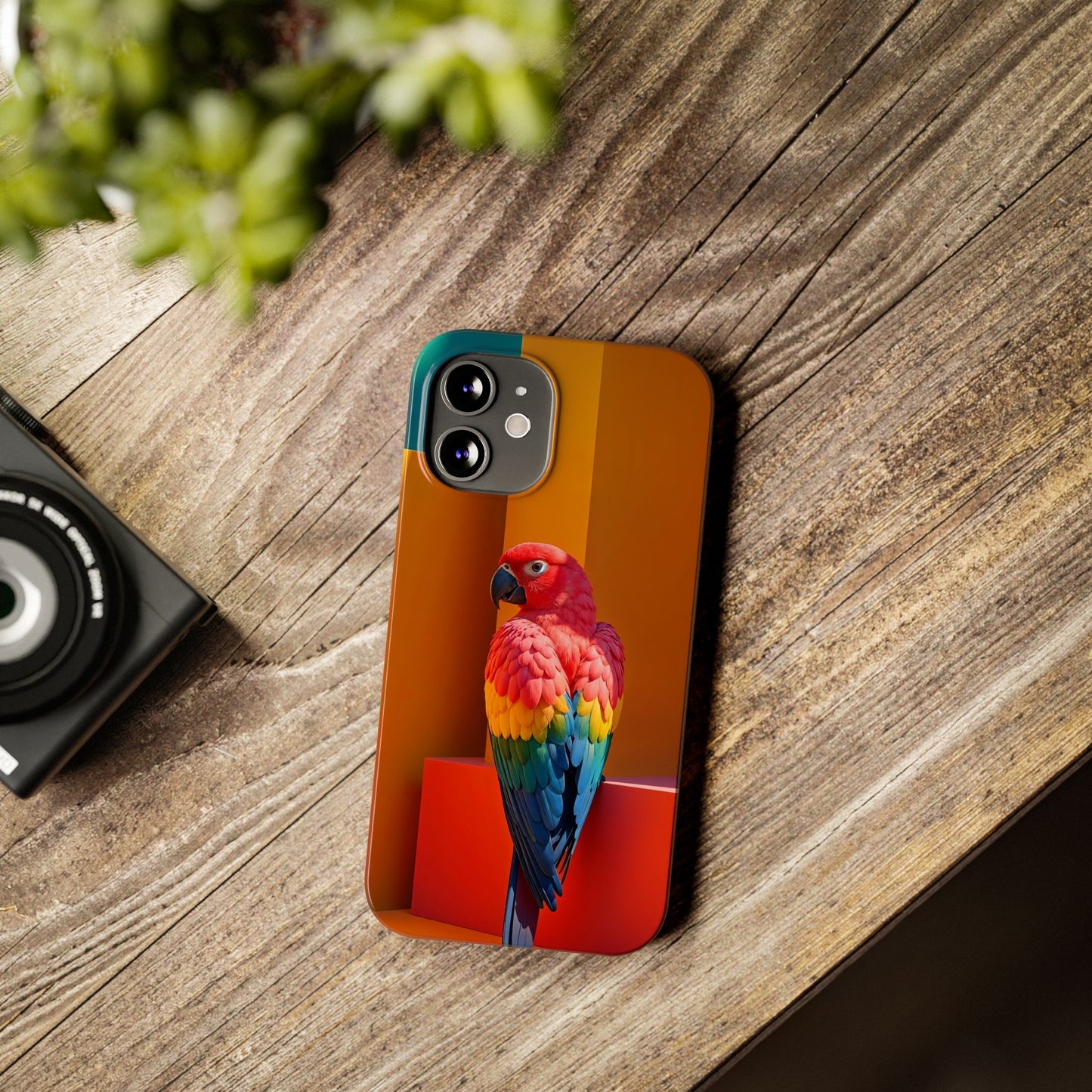 Vibrant Parrot Slim Phone Case - Colorful Tropical Design for Nature Lovers