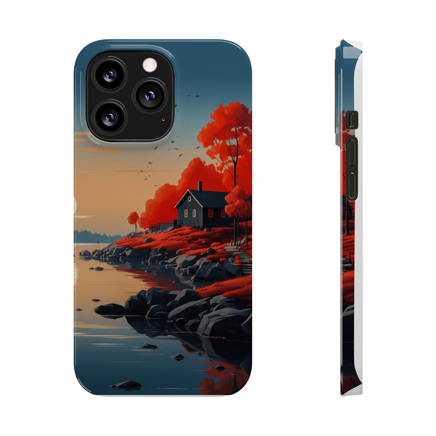 Nature-Inspired Slim Phone Cases - Autumn Landscape Design