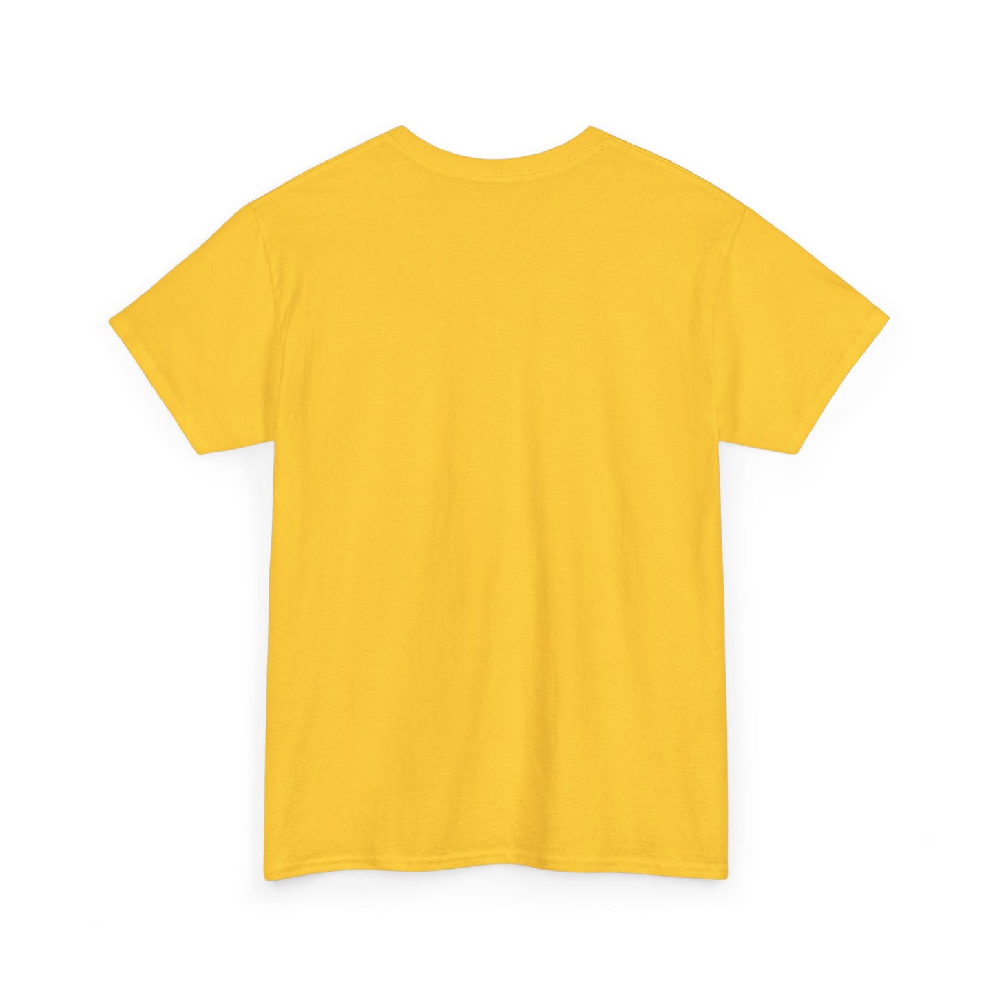 Positive Vibes Unisex Heavy Cotton Tee - Bright Yellow T-Shirt for Optimism and Mindfulness