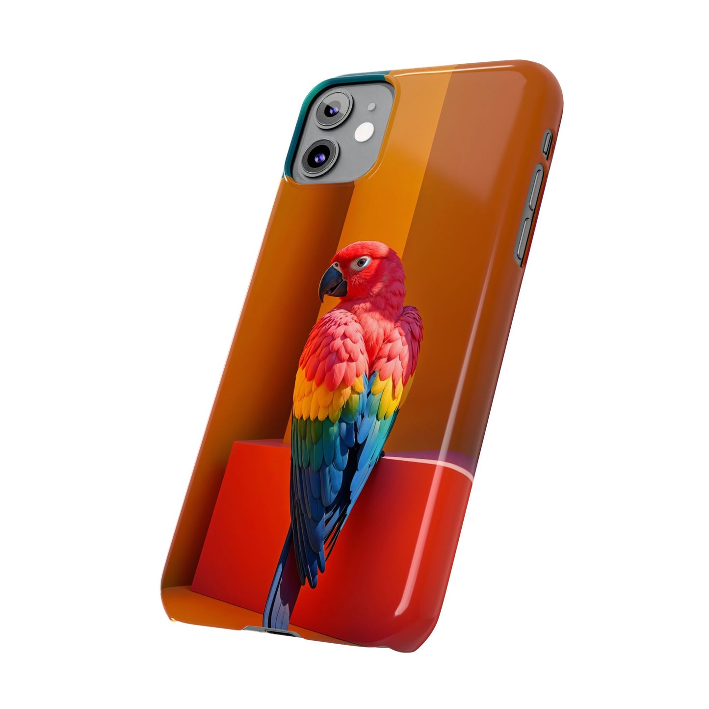 Vibrant Parrot Slim Phone Case - Colorful Tropical Design for Nature Lovers