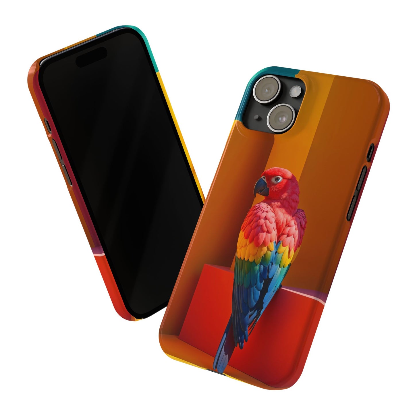 Vibrant Parrot Slim Phone Case - Colorful Tropical Design for Nature Lovers