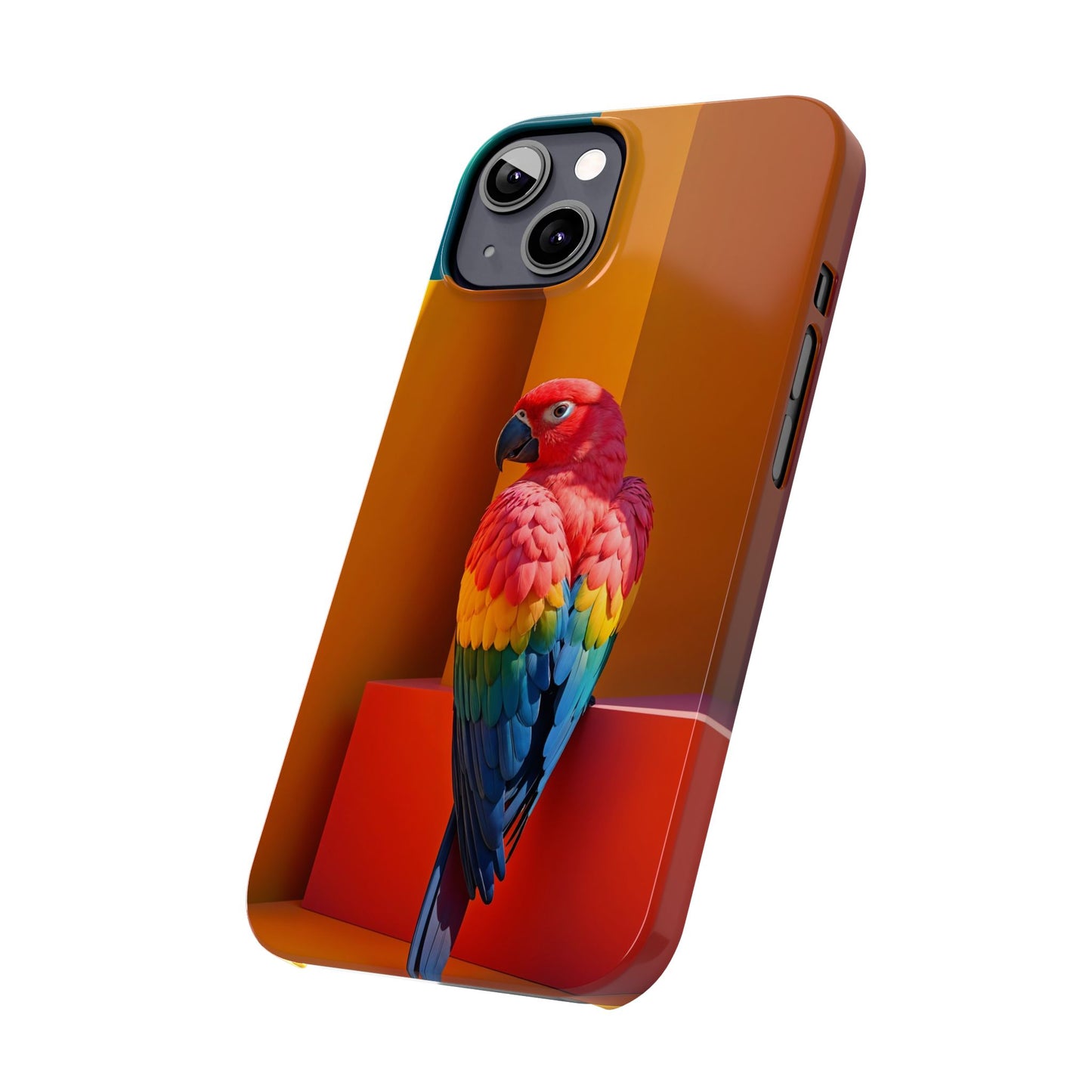 Vibrant Parrot Slim Phone Case - Colorful Tropical Design for Nature Lovers