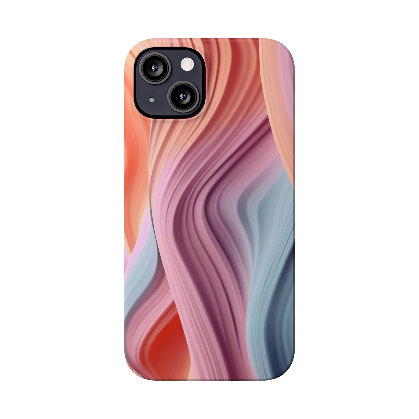 Stylish Slim Phone Cases with Wave Patterns - Perfect Gift for Art Lovers