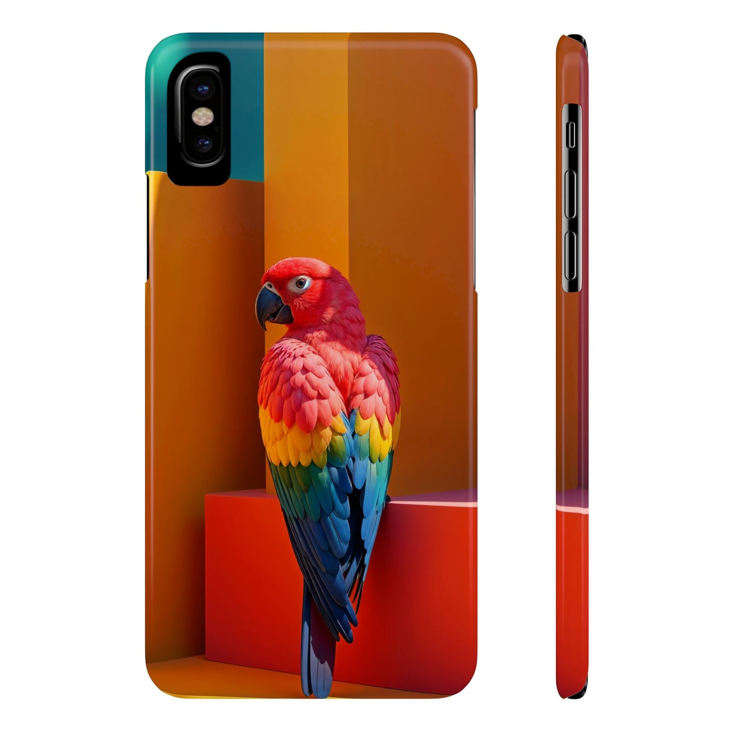 Vibrant Parrot Slim Phone Case - Colorful Tropical Design for Nature Lovers