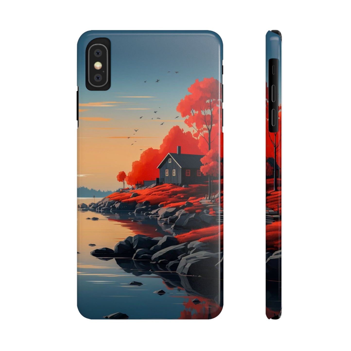 Nature-Inspired Slim Phone Cases - Autumn Landscape Design