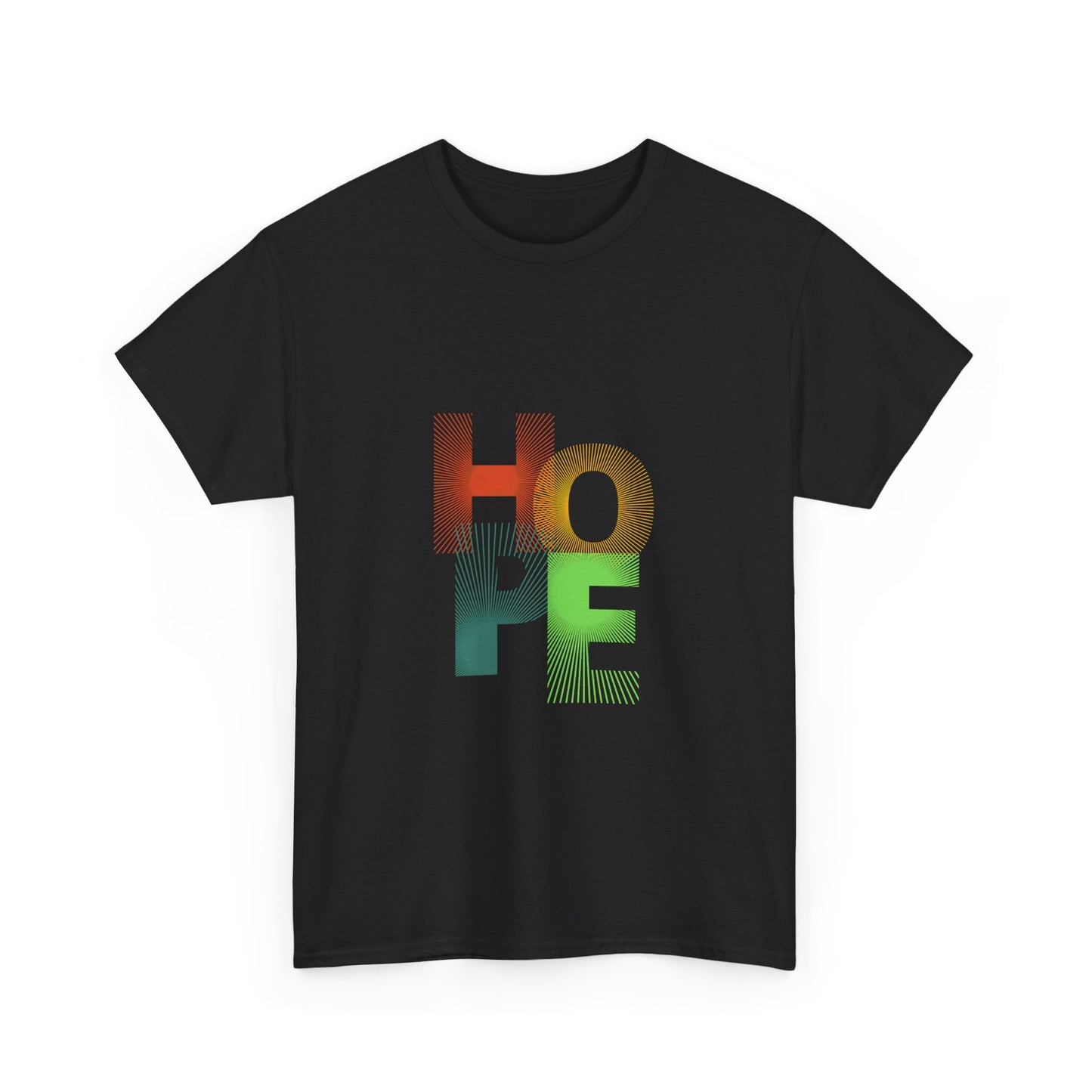 Unisex Heavy Cotton Tee - Vibrant 'HOPE' Graphic Tee for Inspiration and Positivity