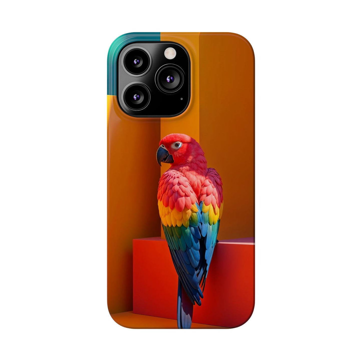 Vibrant Parrot Slim Phone Case - Colorful Tropical Design for Nature Lovers