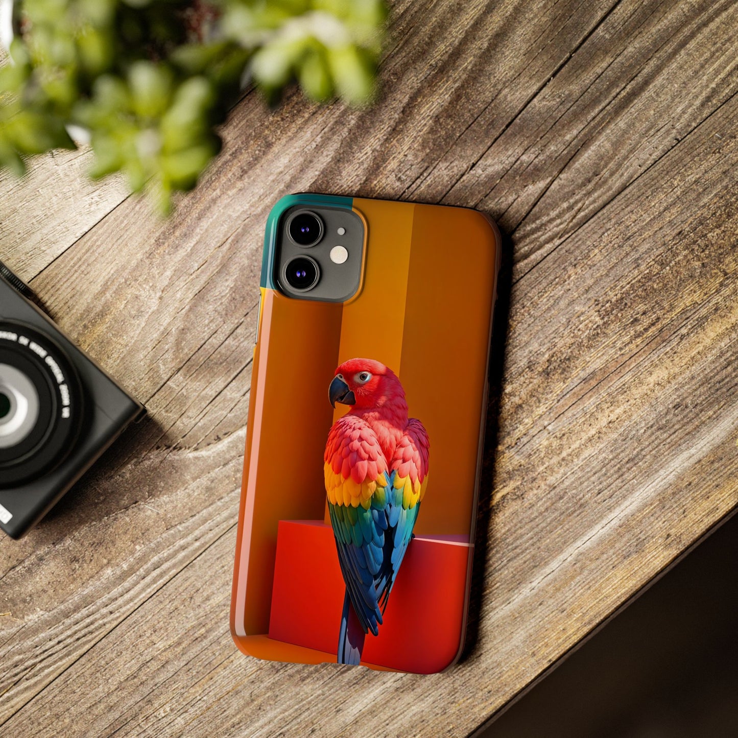 Vibrant Parrot Slim Phone Case - Colorful Tropical Design for Nature Lovers