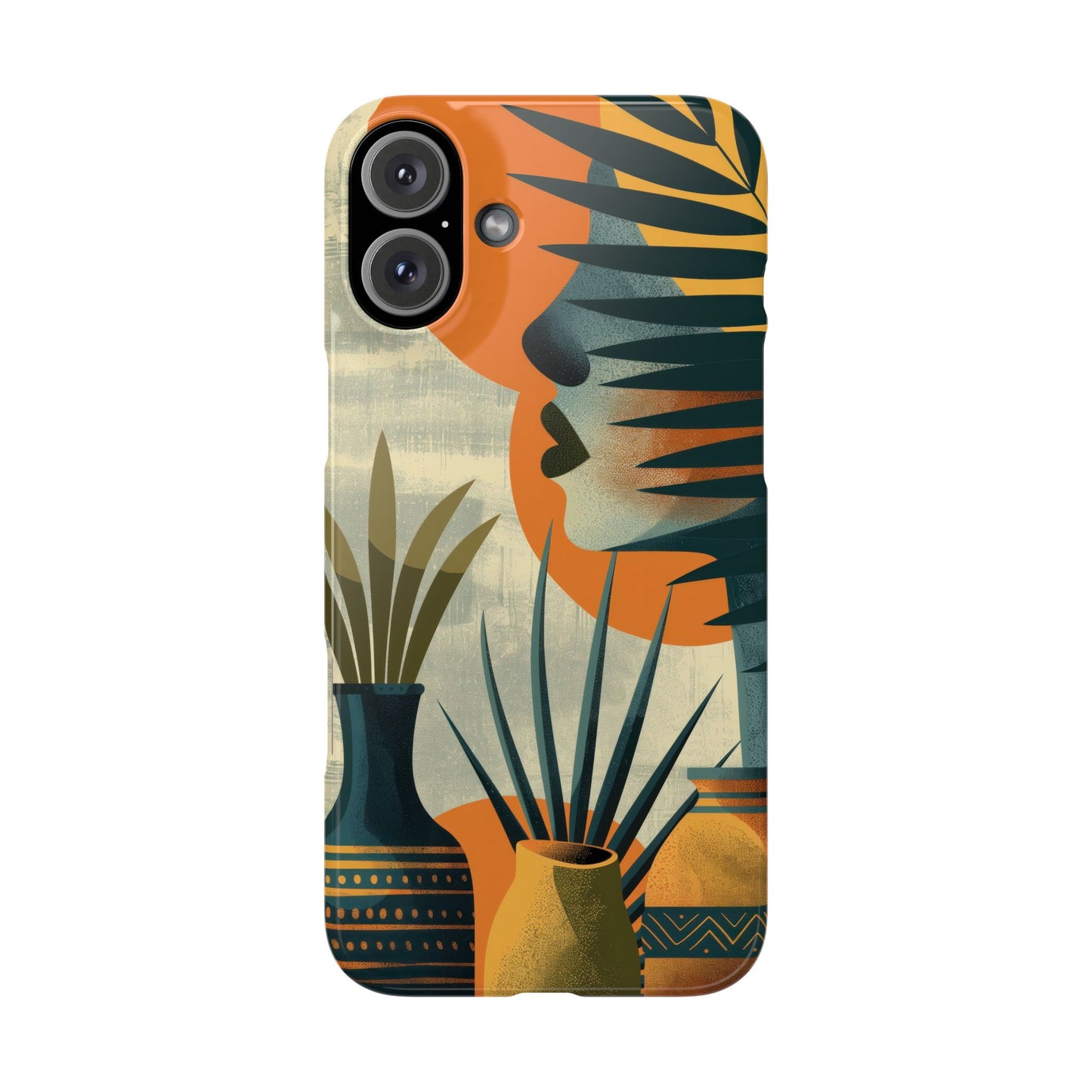 Botanical Art Slim Phone Case - Vintage Women & Nature Design