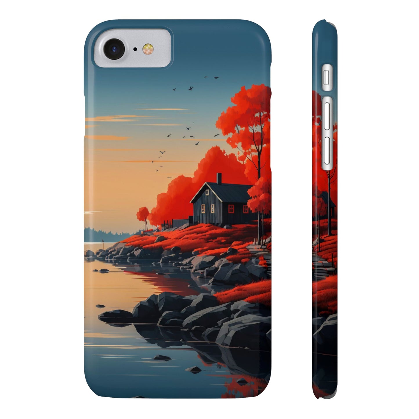 Nature-Inspired Slim Phone Cases - Autumn Landscape Design