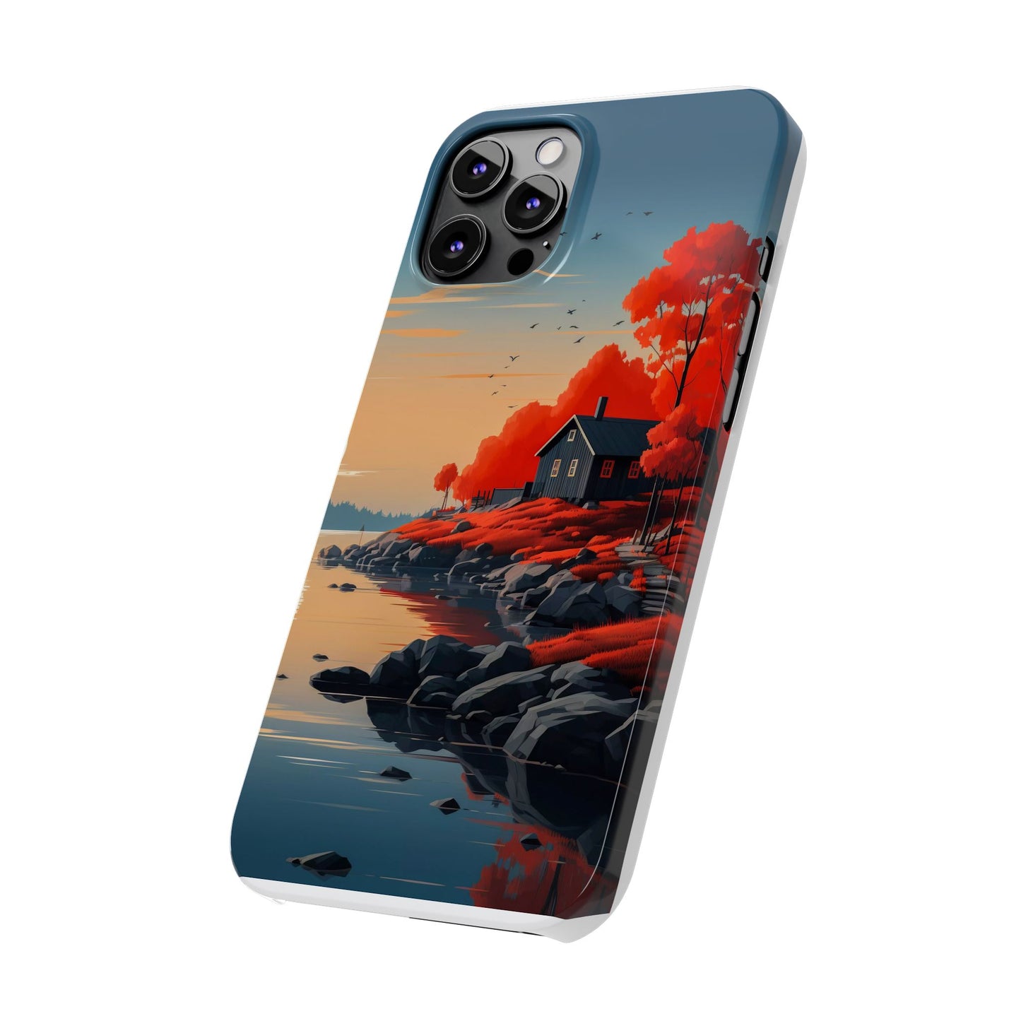 Nature-Inspired Slim Phone Cases - Autumn Landscape Design