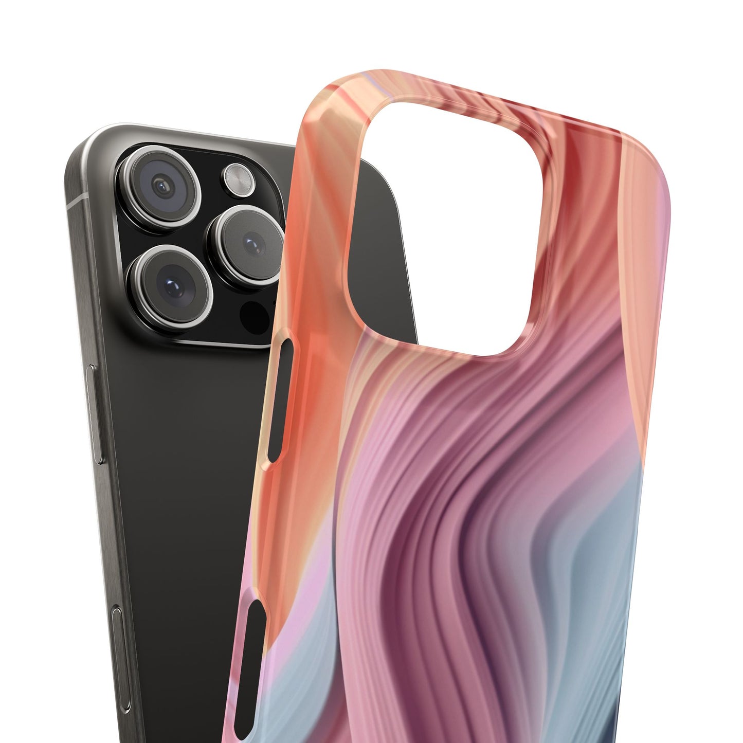 Stylish Slim Phone Cases with Wave Patterns - Perfect Gift for Art Lovers