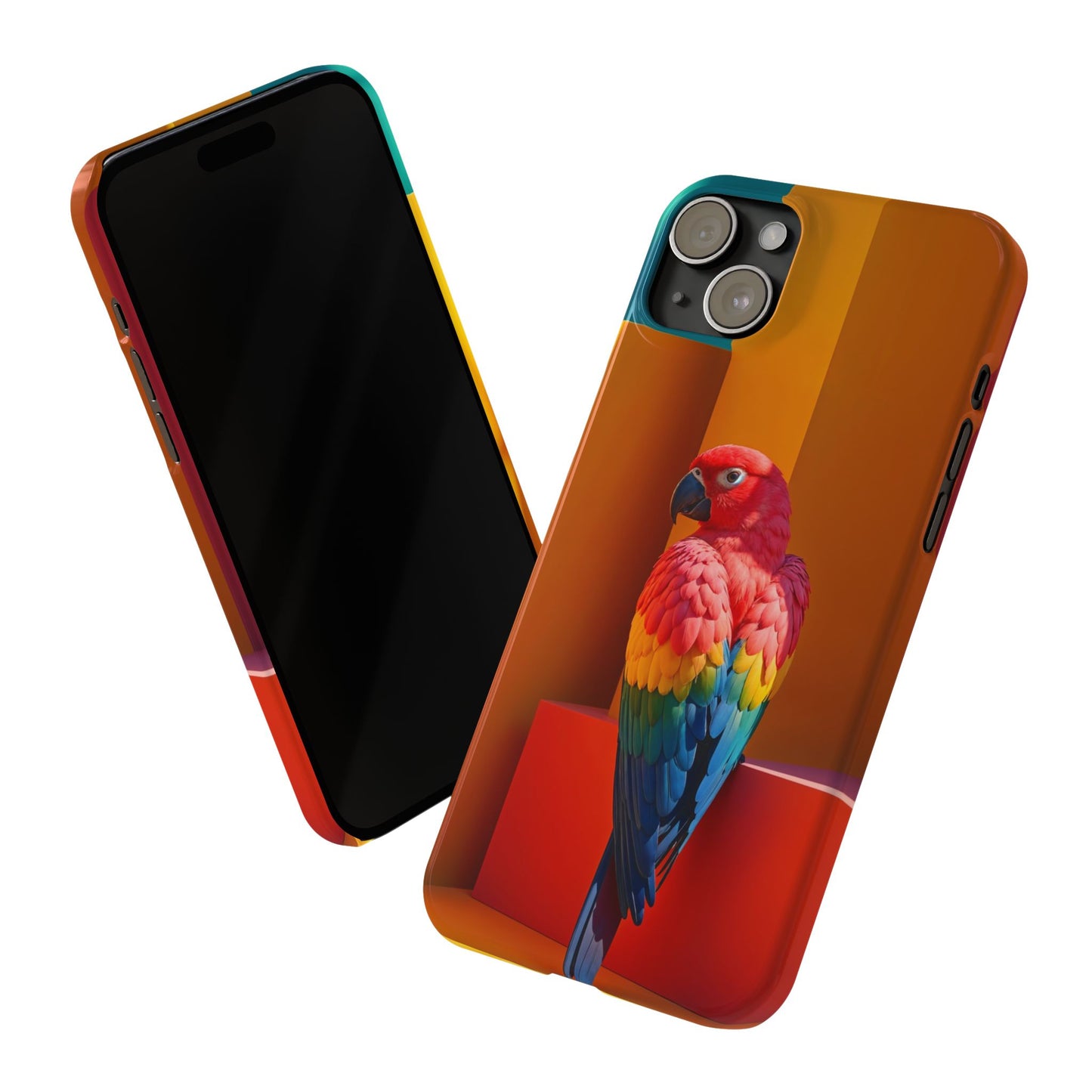 Vibrant Parrot Slim Phone Case - Colorful Tropical Design for Nature Lovers