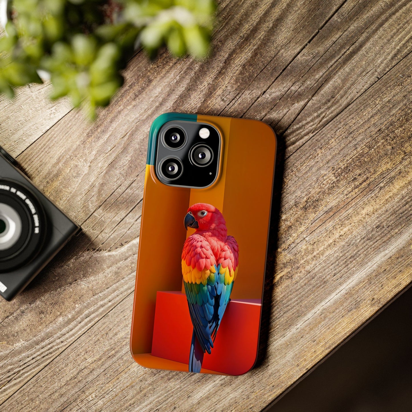 Vibrant Parrot Slim Phone Case - Colorful Tropical Design for Nature Lovers