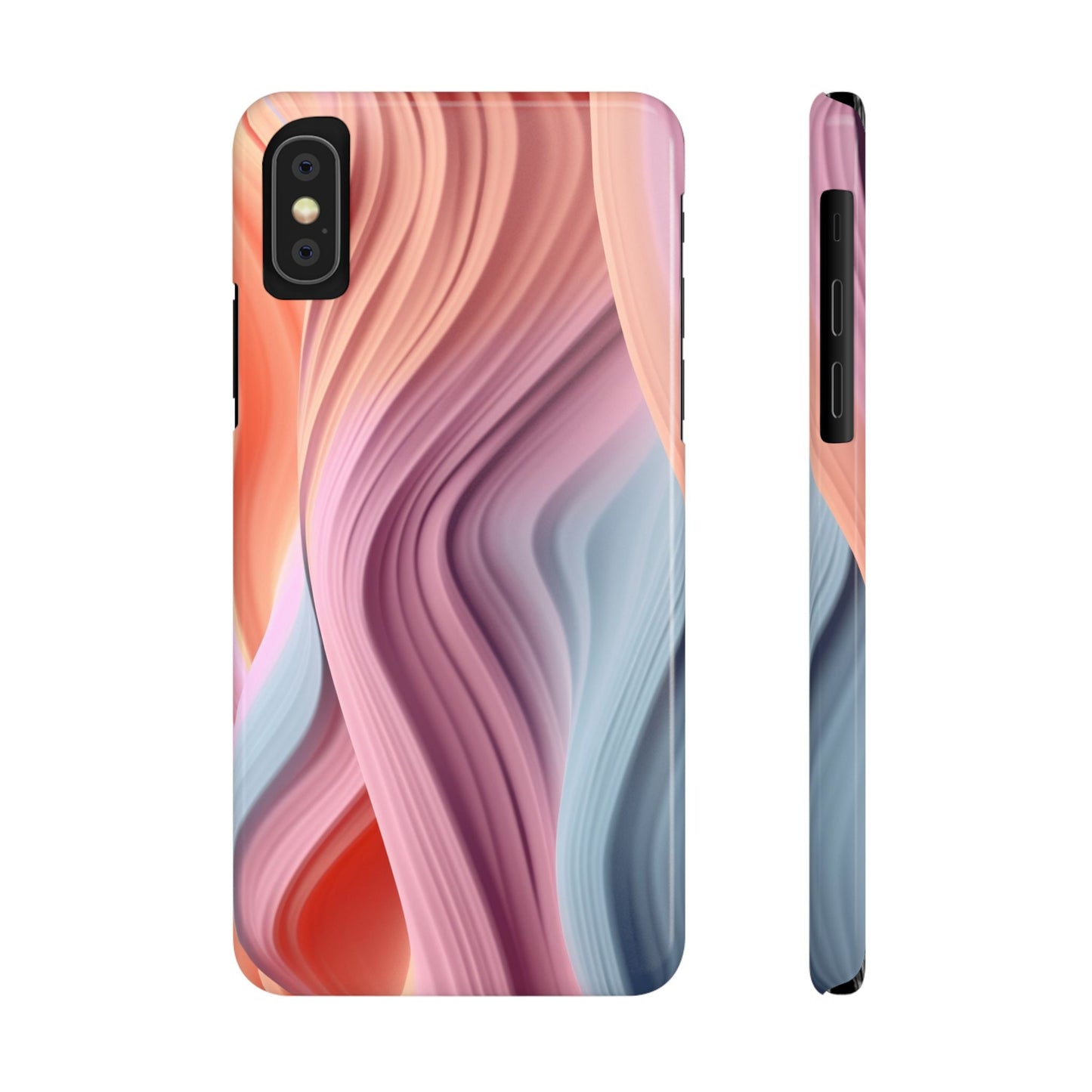 Stylish Slim Phone Cases with Wave Patterns - Perfect Gift for Art Lovers