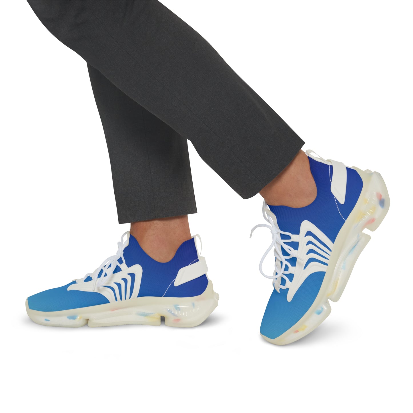 Men's Blue Mesh Sneakers - Stylish Athletic Footwear for Comfort and Performance