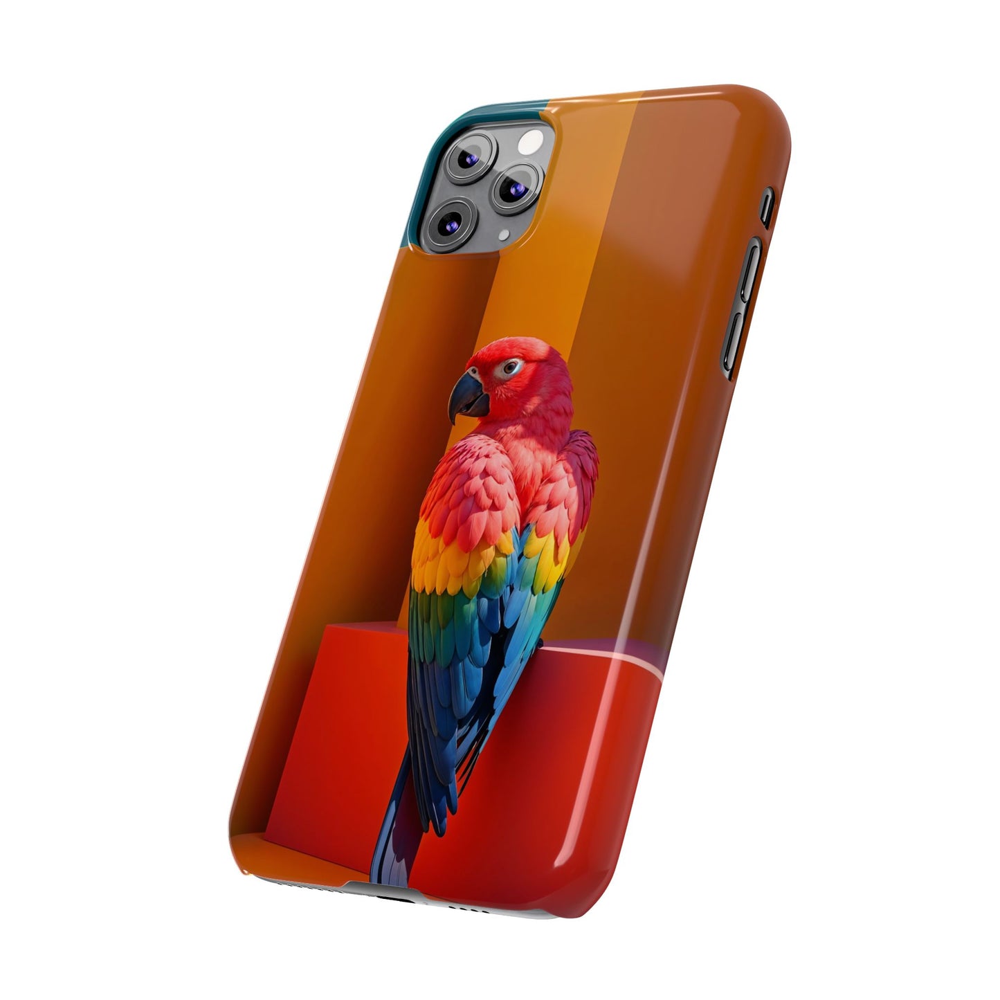 Vibrant Parrot Slim Phone Case - Colorful Tropical Design for Nature Lovers