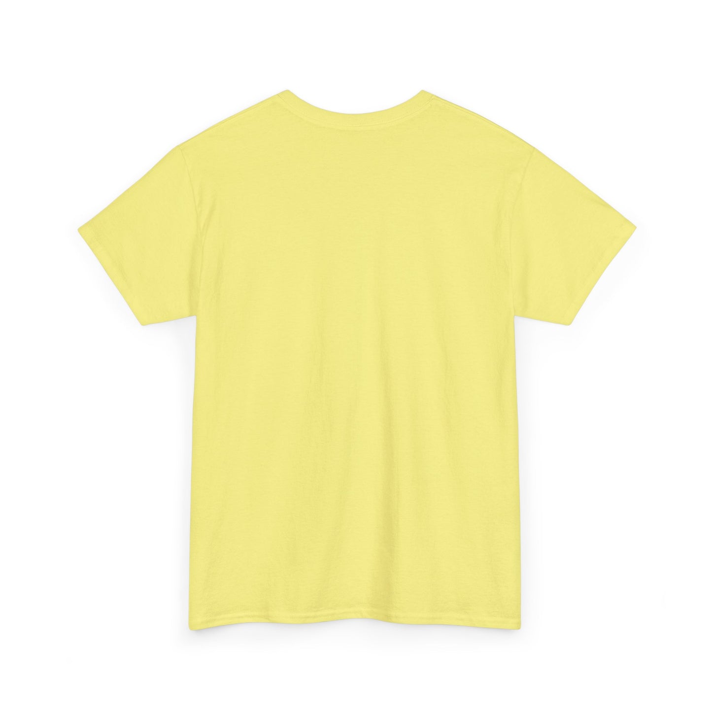 Positive Vibes Unisex Heavy Cotton Tee - Bright Yellow T-Shirt for Optimism and Mindfulness