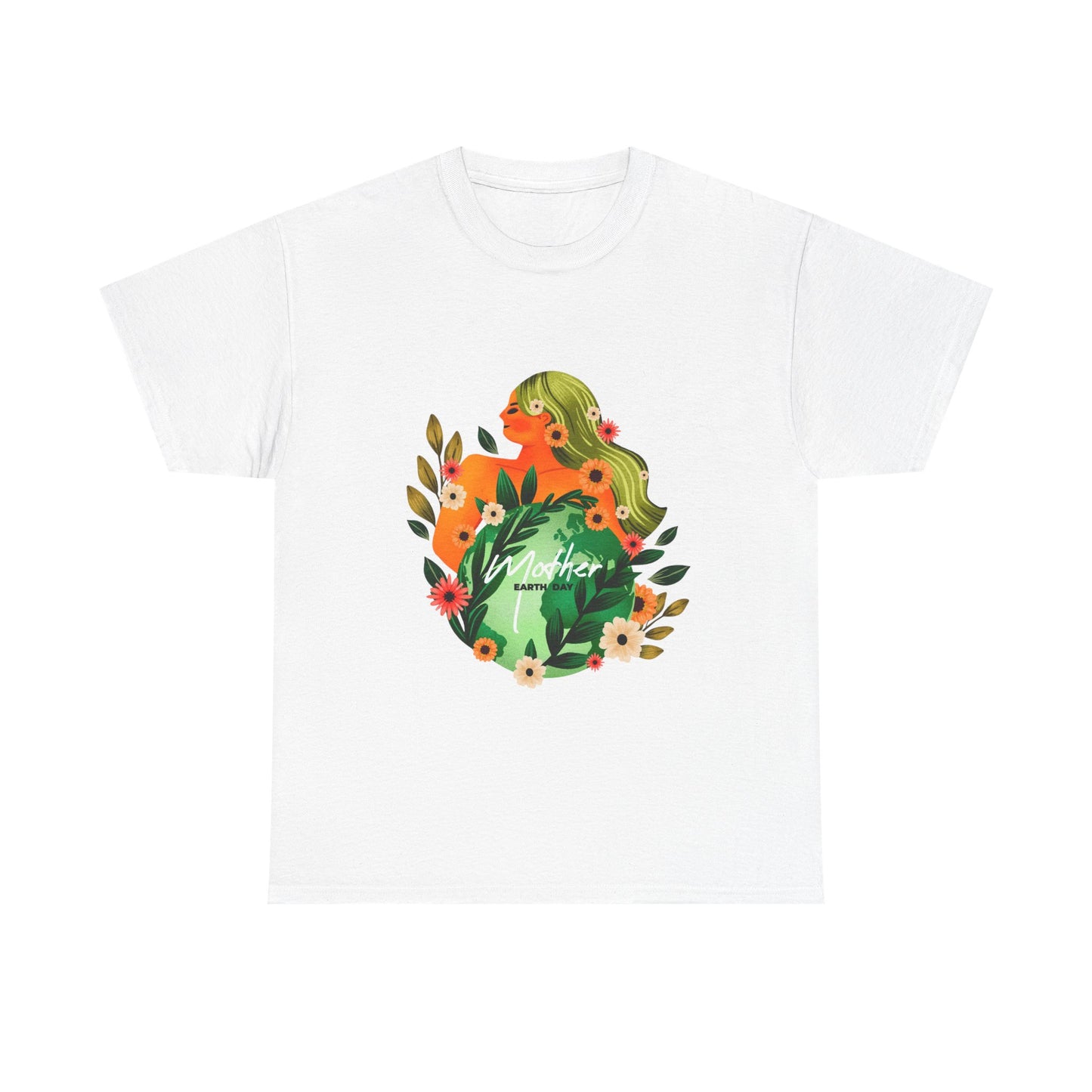 Mother Nature Unisex Heavy Cotton Tee - Eco-Friendly Graphic T-Shirt for Nature Lovers