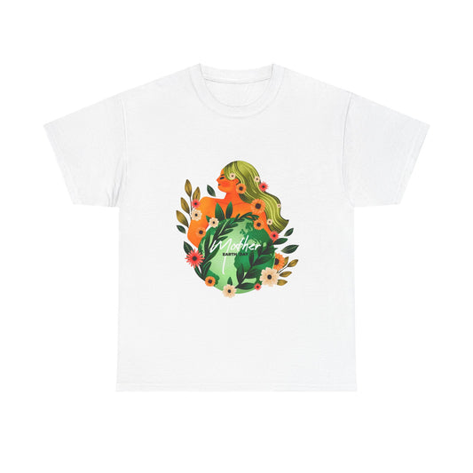 Mother Nature Unisex Heavy Cotton Tee - Eco-Friendly Graphic T-Shirt for Nature Lovers