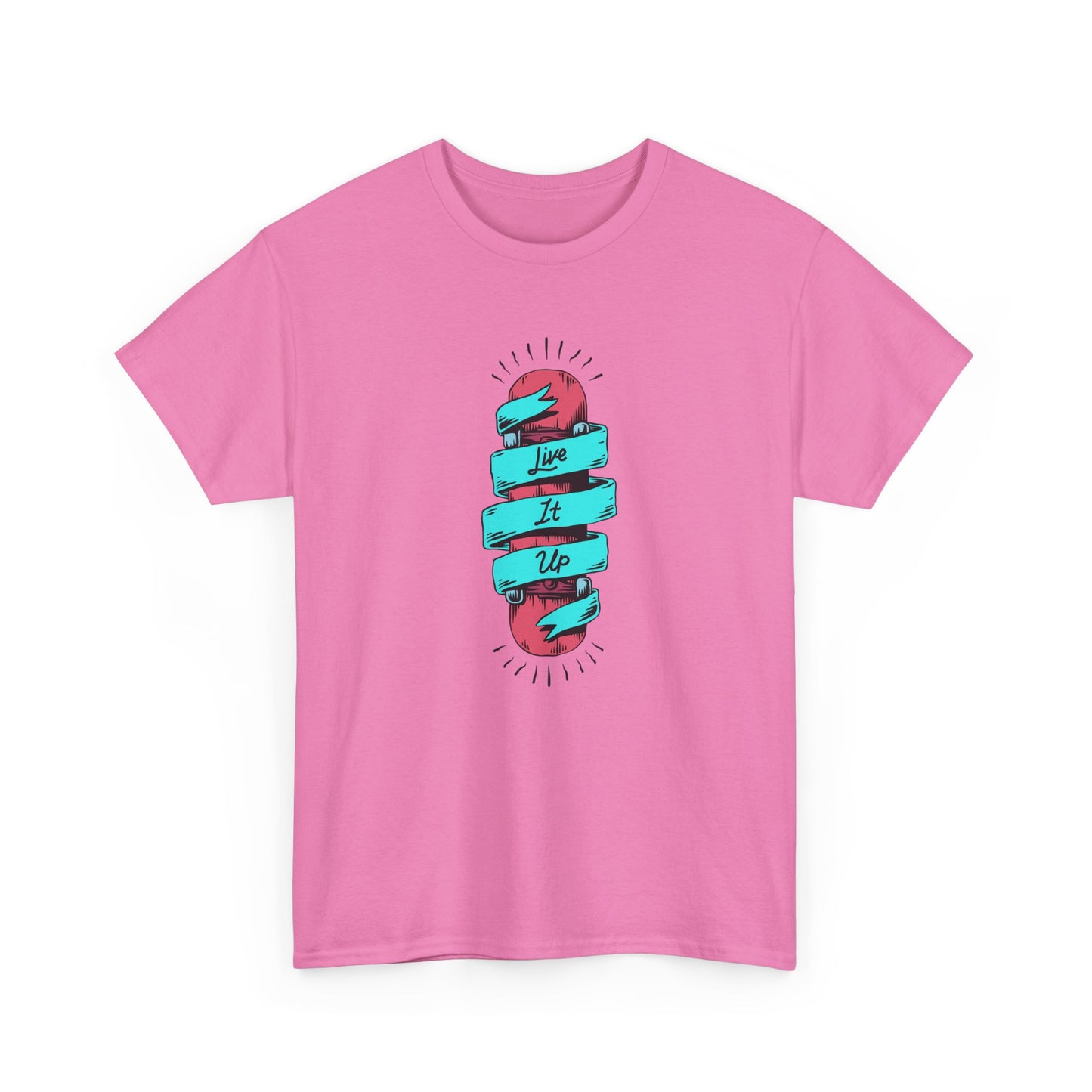 Live It Up Unisex Heavy Cotton Tee - Fun and Colorful Graphic Tee