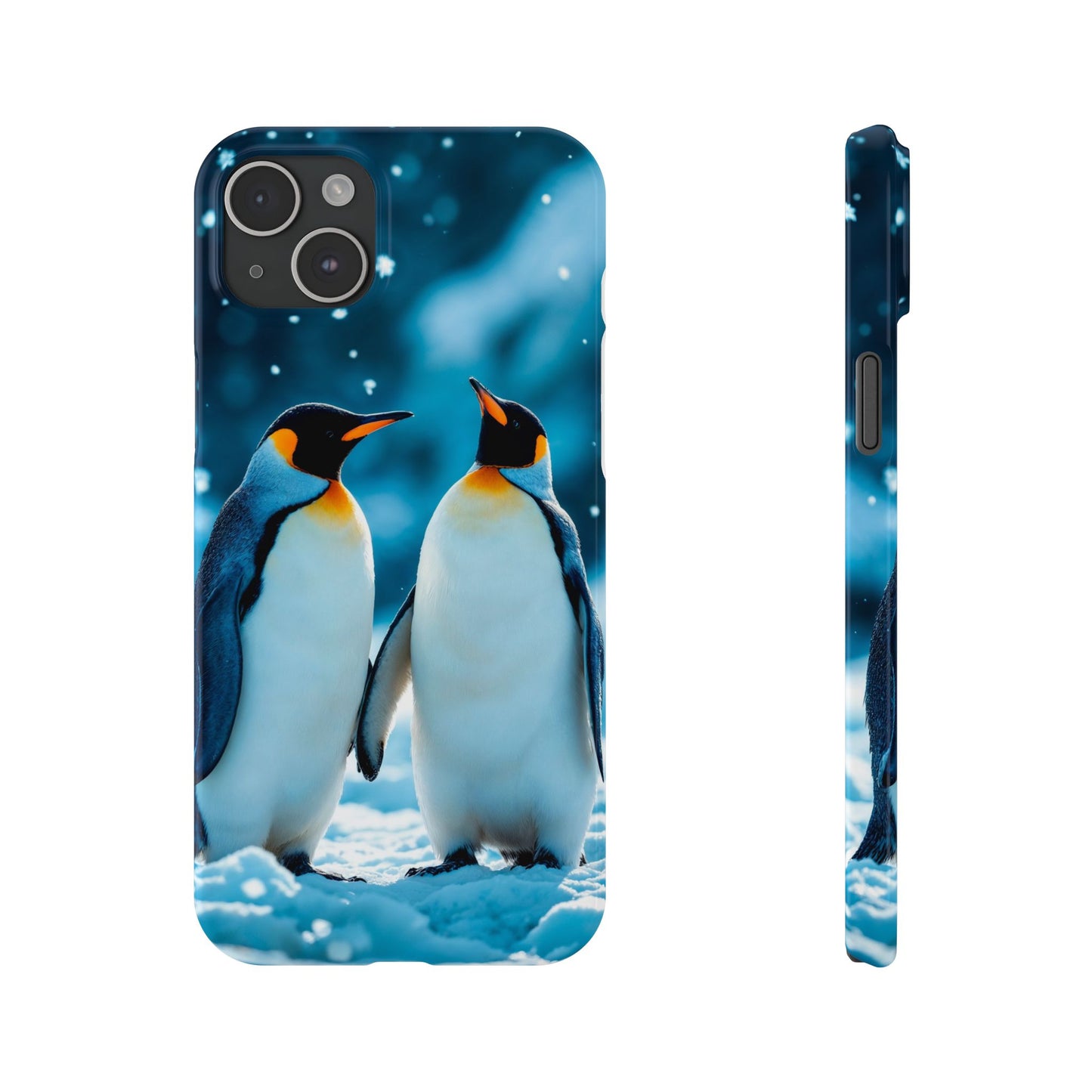 Charming Penguin Slim Phone Case - Winter Wonderland Design