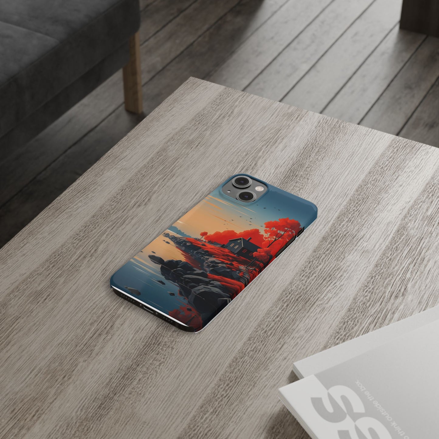 Nature-Inspired Slim Phone Cases - Autumn Landscape Design