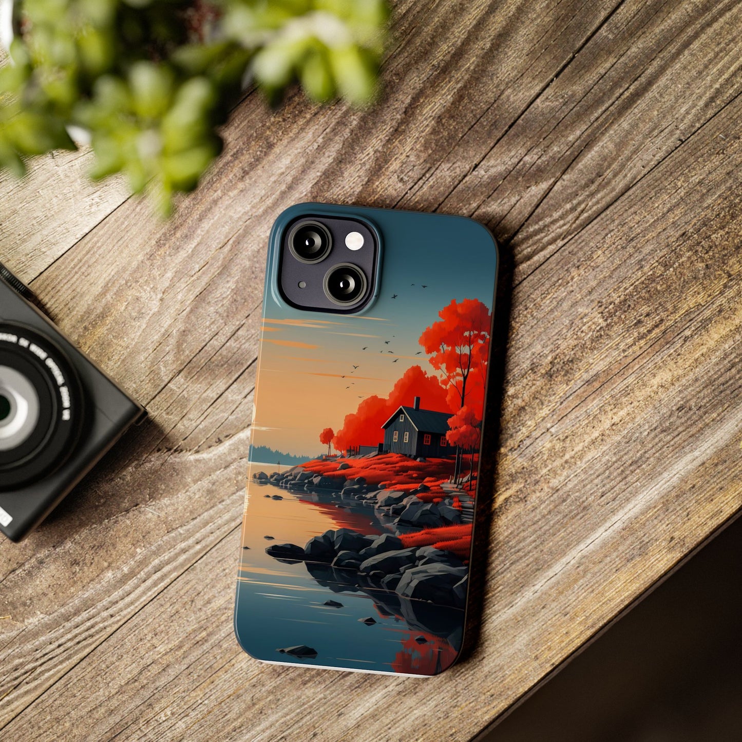 Nature-Inspired Slim Phone Cases - Autumn Landscape Design