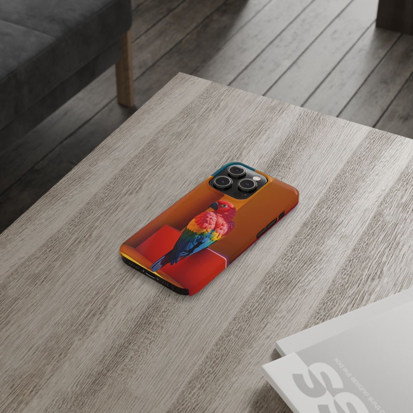 Vibrant Parrot Slim Phone Case - Colorful Tropical Design for Nature Lovers