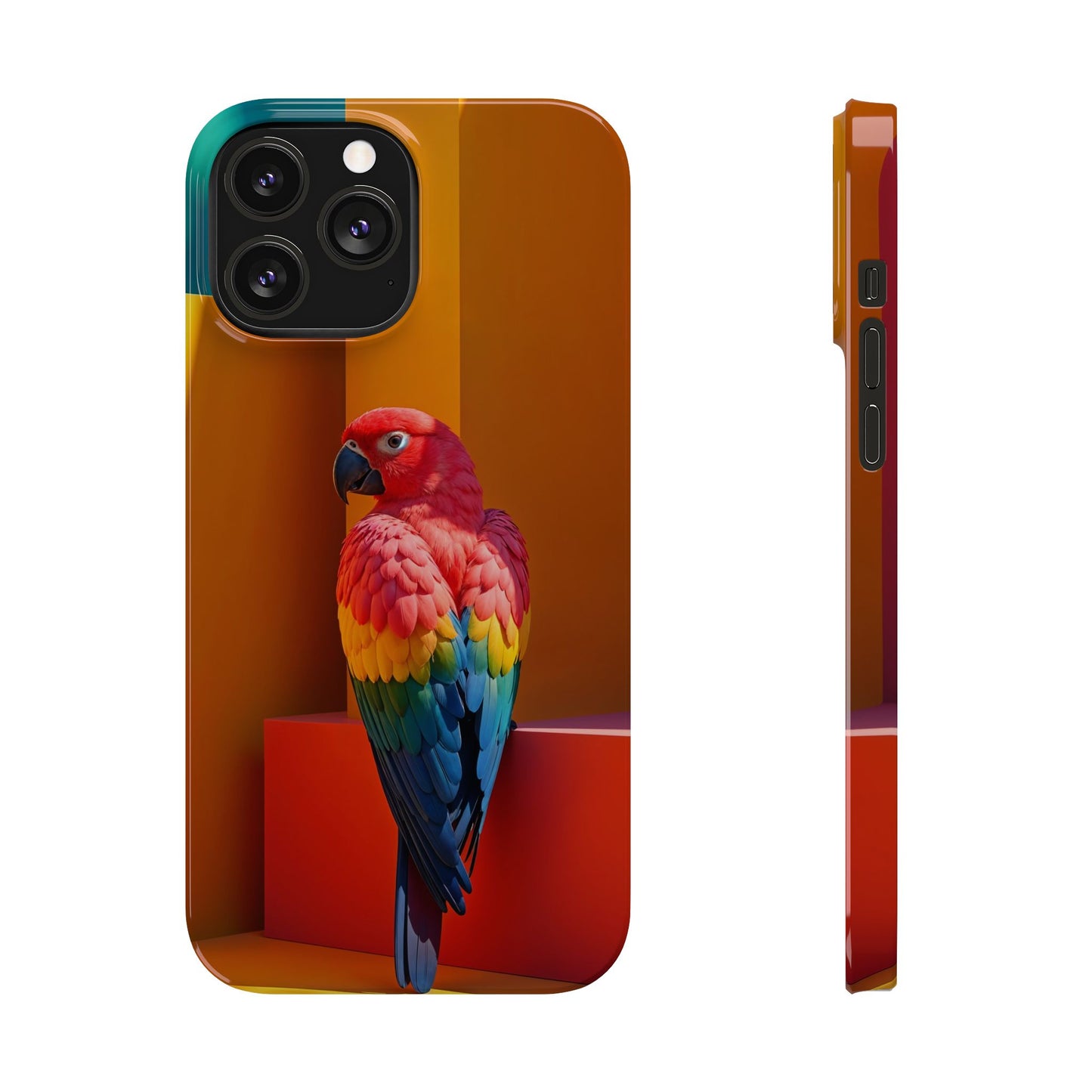 Vibrant Parrot Slim Phone Case - Colorful Tropical Design for Nature Lovers