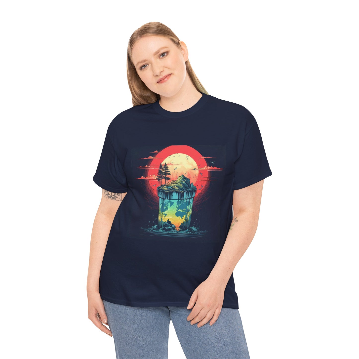 Sunset Island Adventure Unisex Heavy Cotton Tee