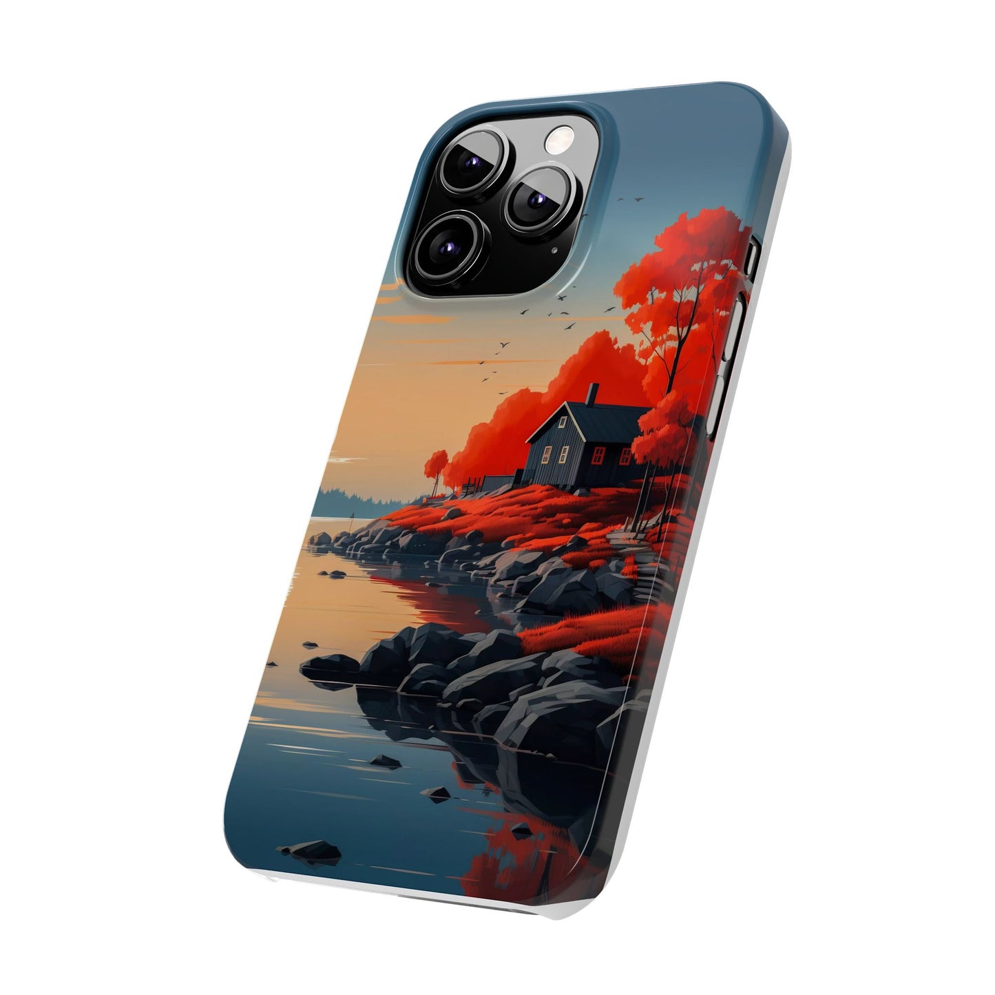 Nature-Inspired Slim Phone Cases - Autumn Landscape Design