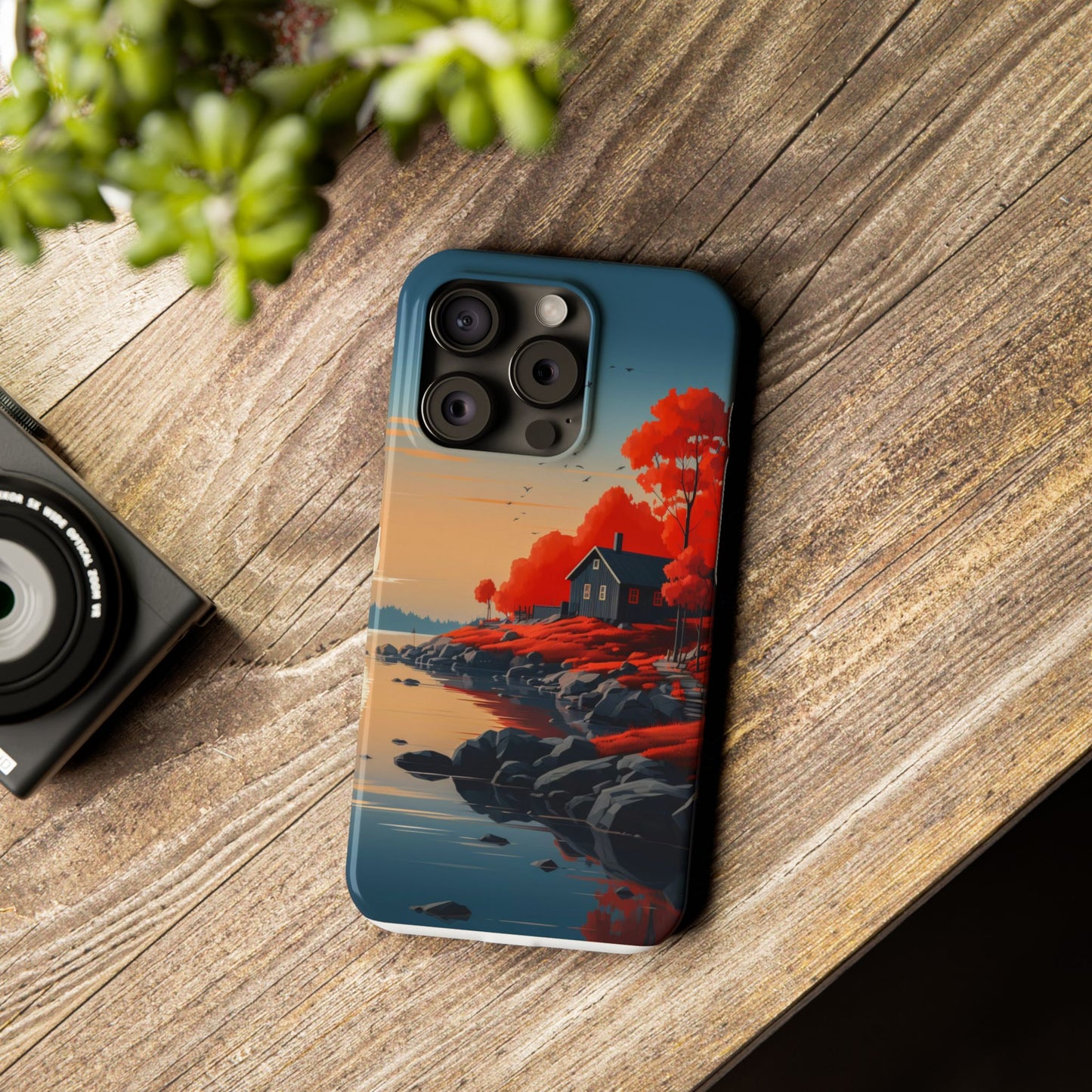 Nature-Inspired Slim Phone Cases - Autumn Landscape Design