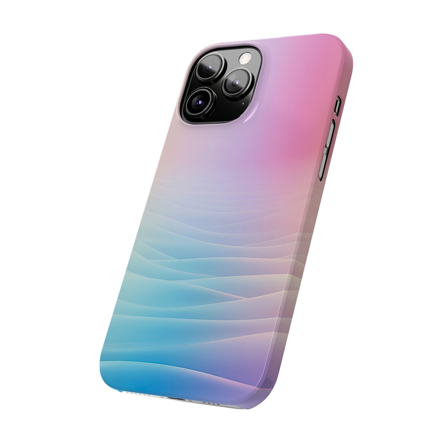 Pastel Waves Slim Phone Case - Soft Gradient Design for Trendy Protection