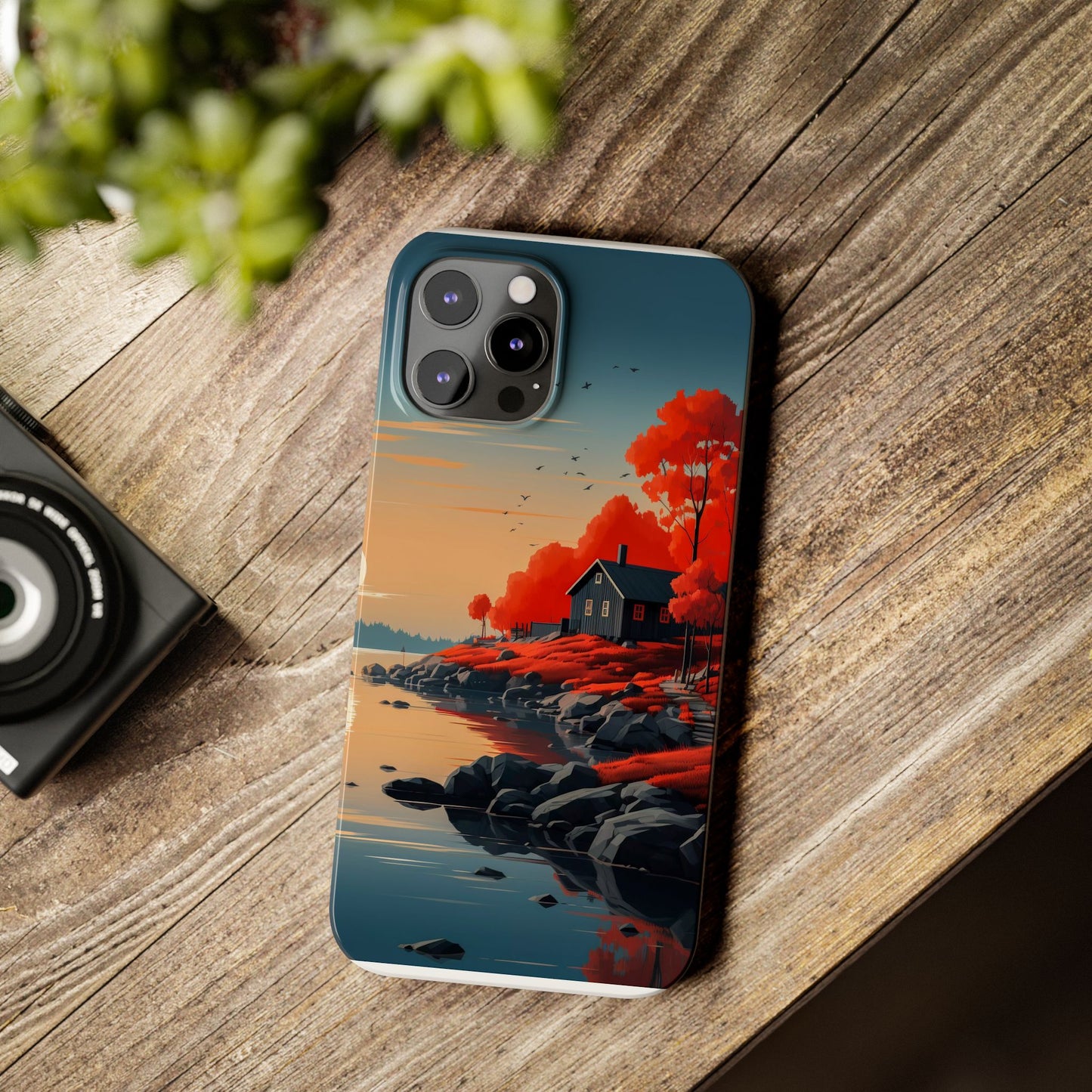 Nature-Inspired Slim Phone Cases - Autumn Landscape Design