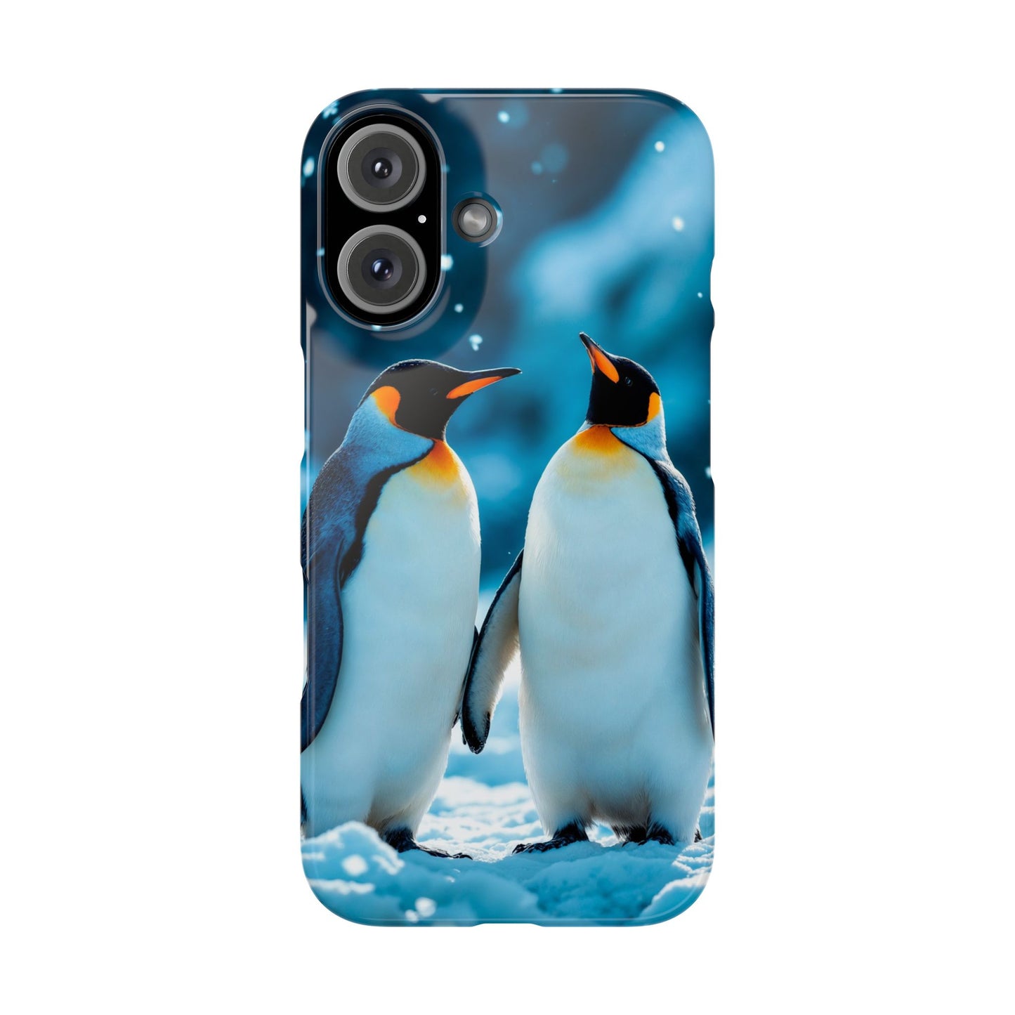 Charming Penguin Slim Phone Case - Winter Wonderland Design