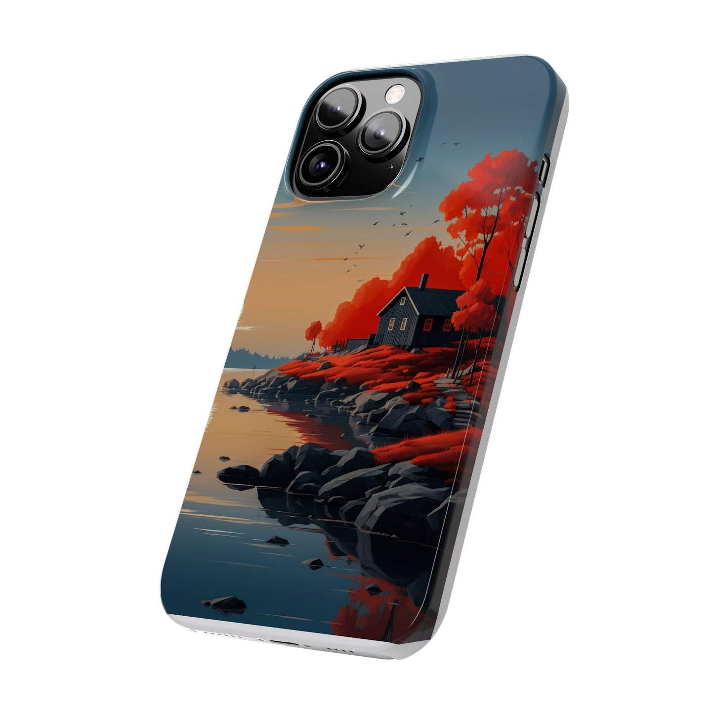 Nature-Inspired Slim Phone Cases - Autumn Landscape Design