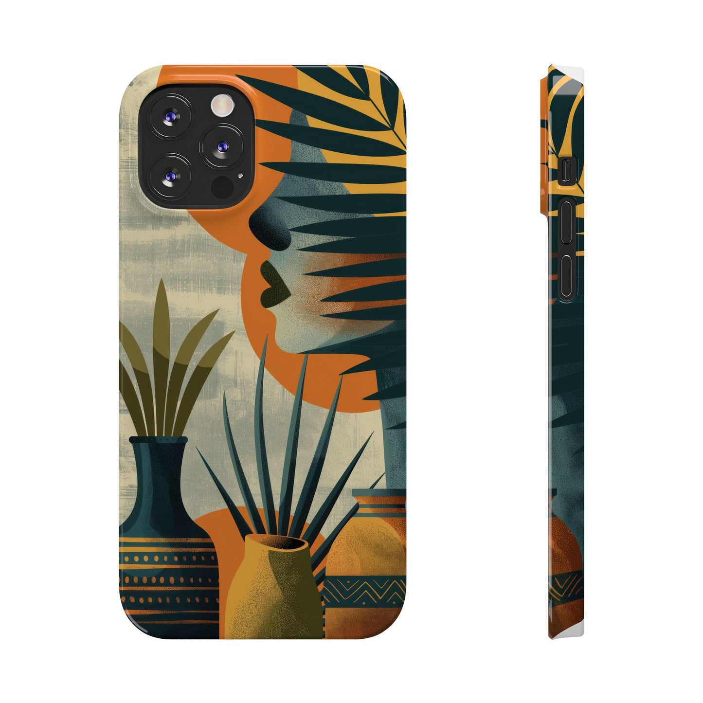 Botanical Art Slim Phone Case - Vintage Women & Nature Design